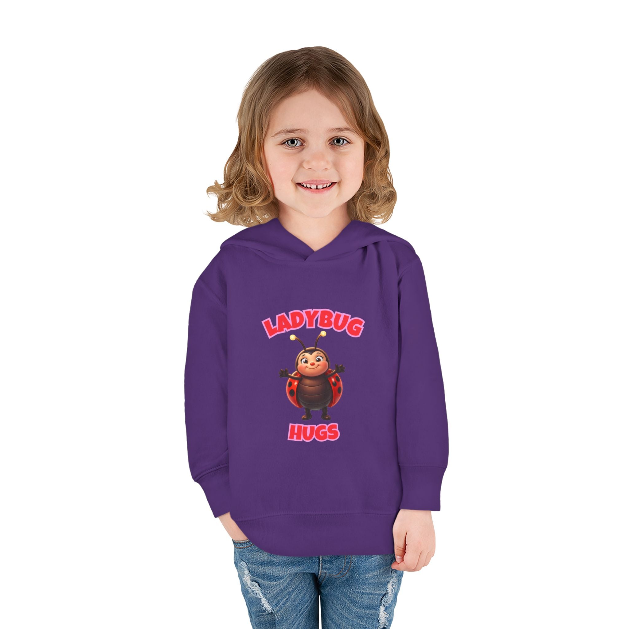 Toddler Hoodie — "Ladybug Hugs" Cute Cartoon Pullover for Kids