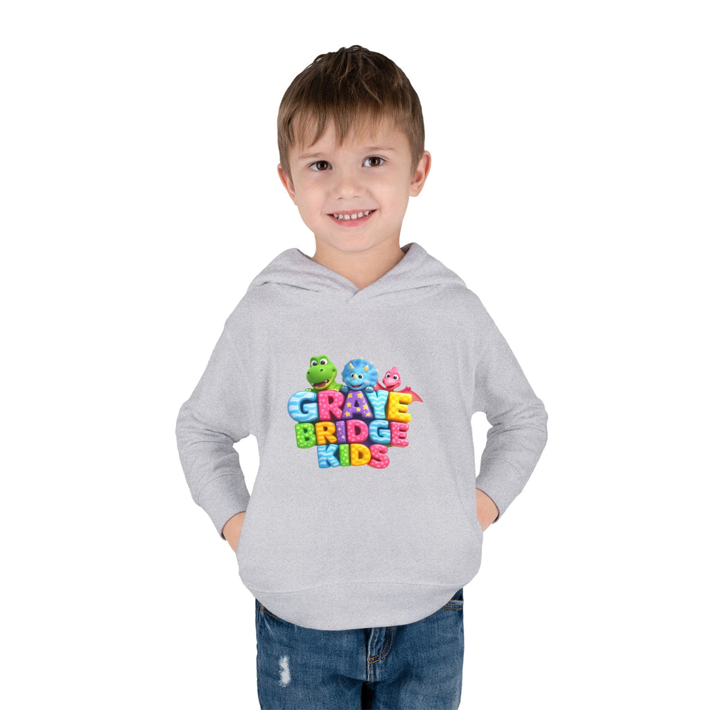 Toddler Hoodie (Colorful Dinosaur Logo) Graye Bridge Kids