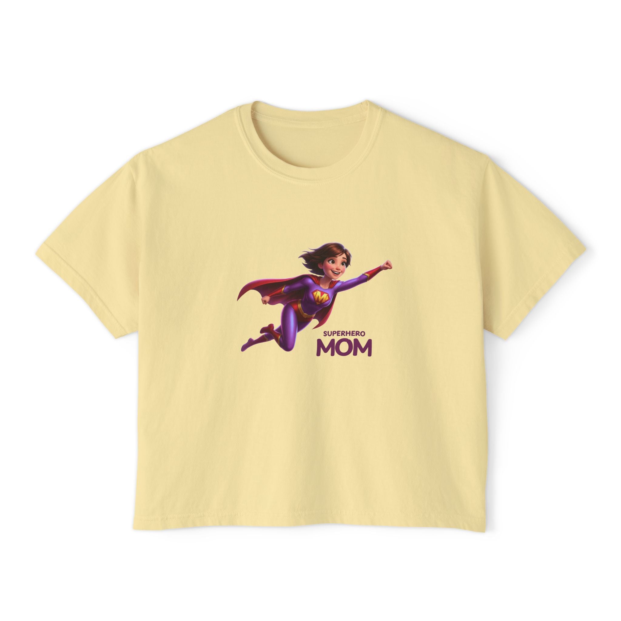 Women’s Boxy Tee (Superhero Mom)