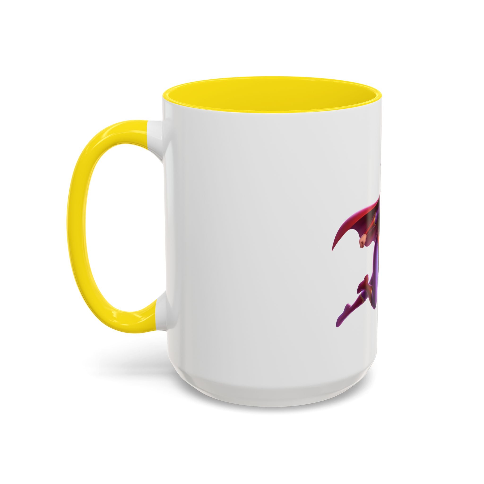 Superhero Mom Accent Coffee Mug — Flying Mom Design (11/15oz)