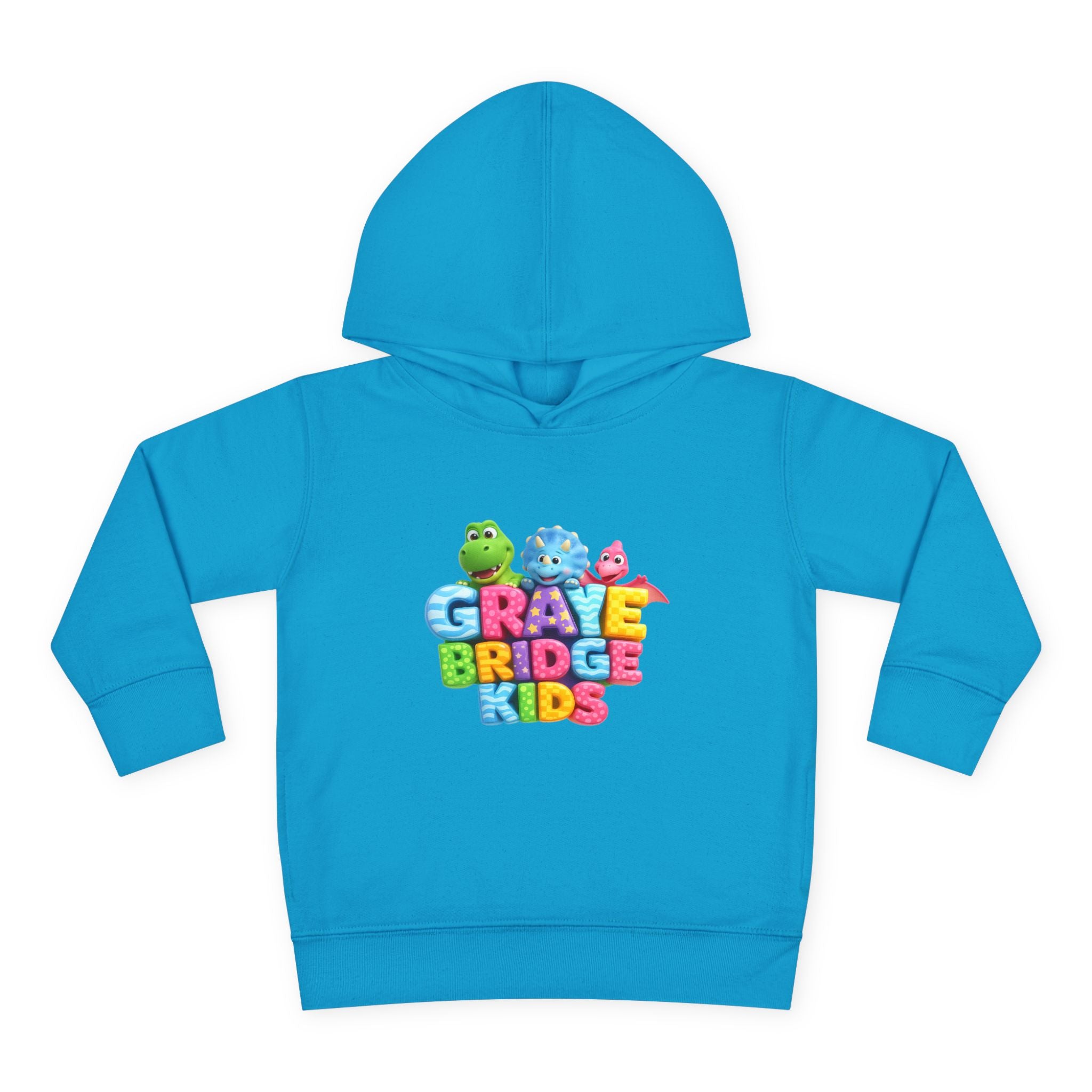 Toddler Hoodie (Colorful Dinosaur Logo) Graye Bridge Kids