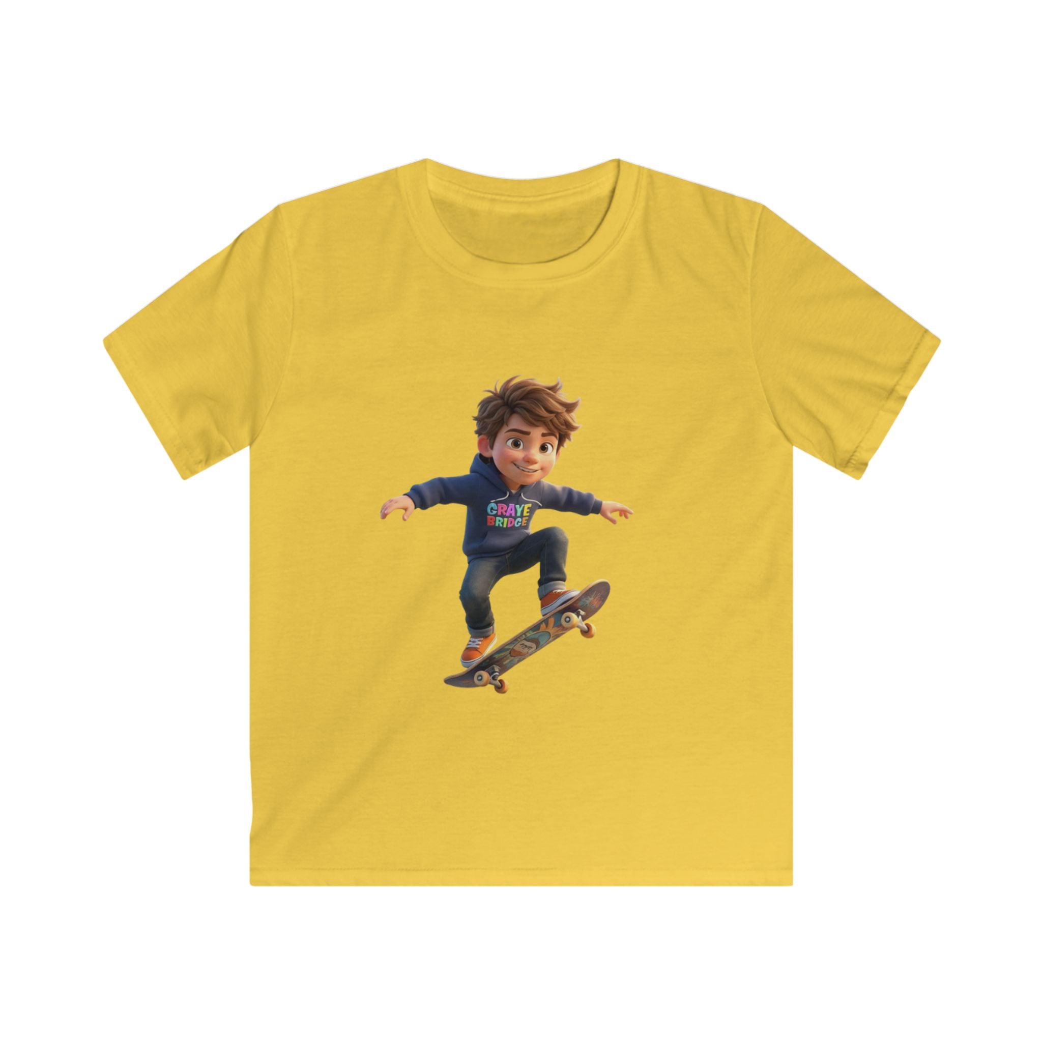 Kids Graphic Tee (Cool Skateboarder) Graye Bridge Kids