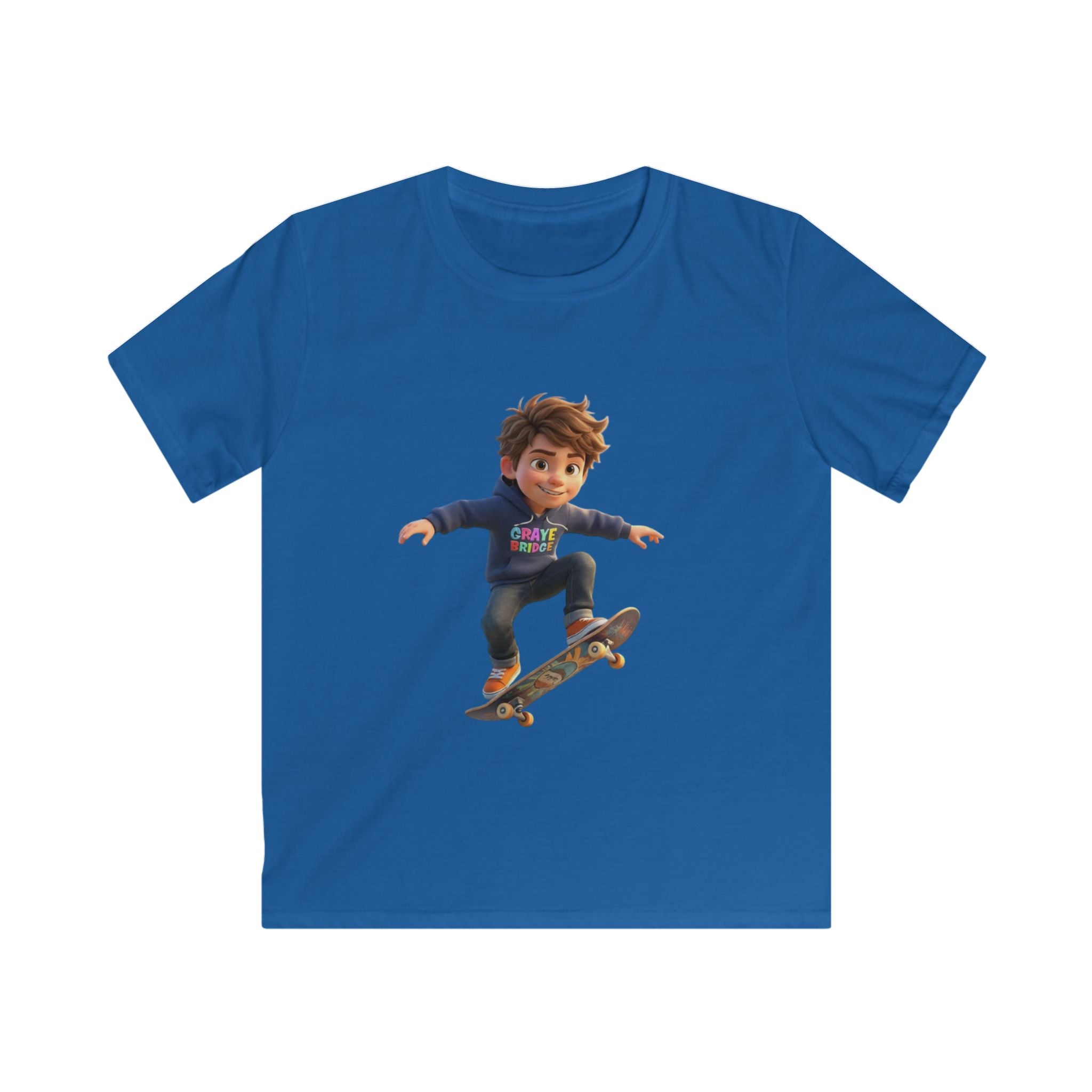 Kids Graphic Tee (Cool Skateboarder) Graye Bridge Kids