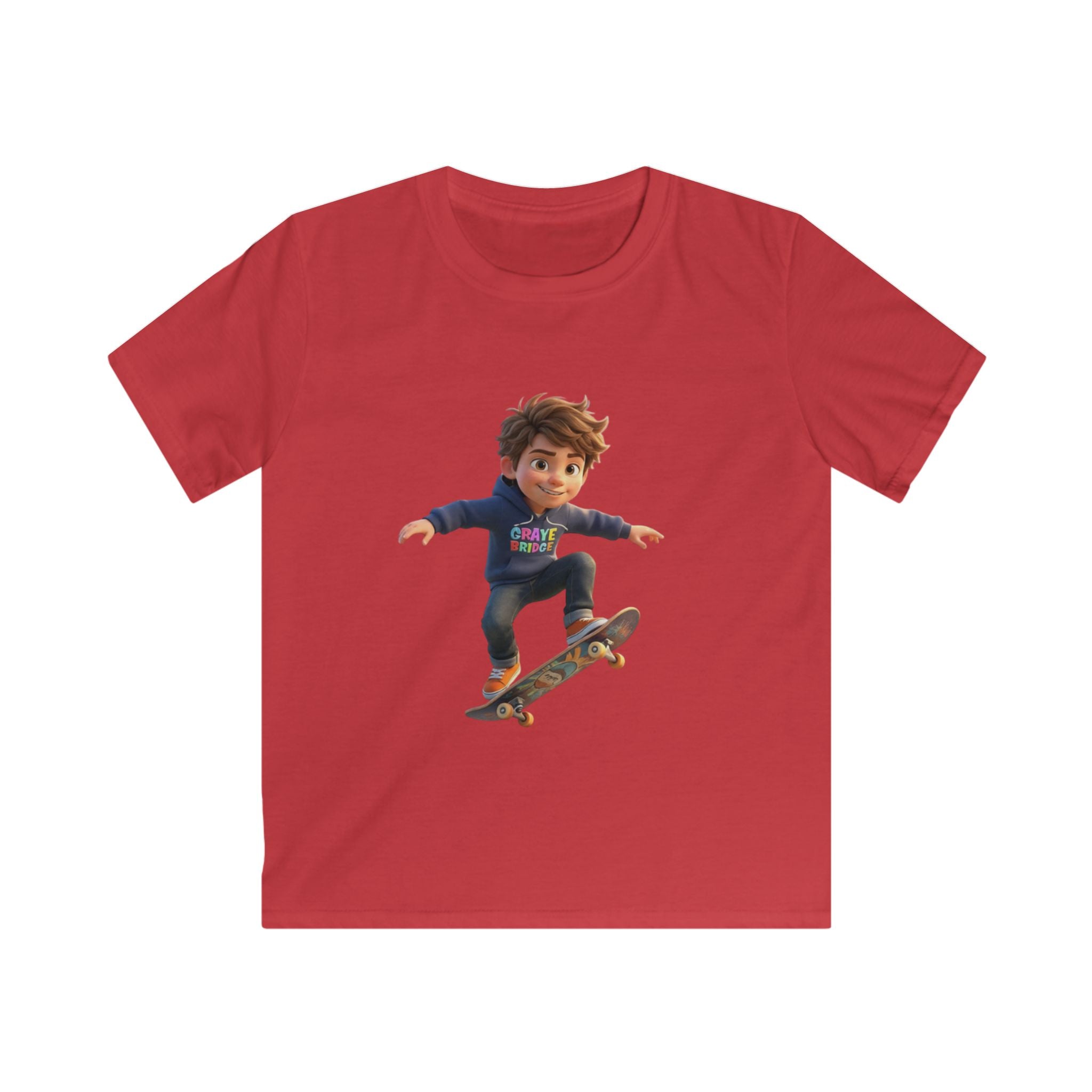 Kids Graphic Tee (Cool Skateboarder) Graye Bridge Kids