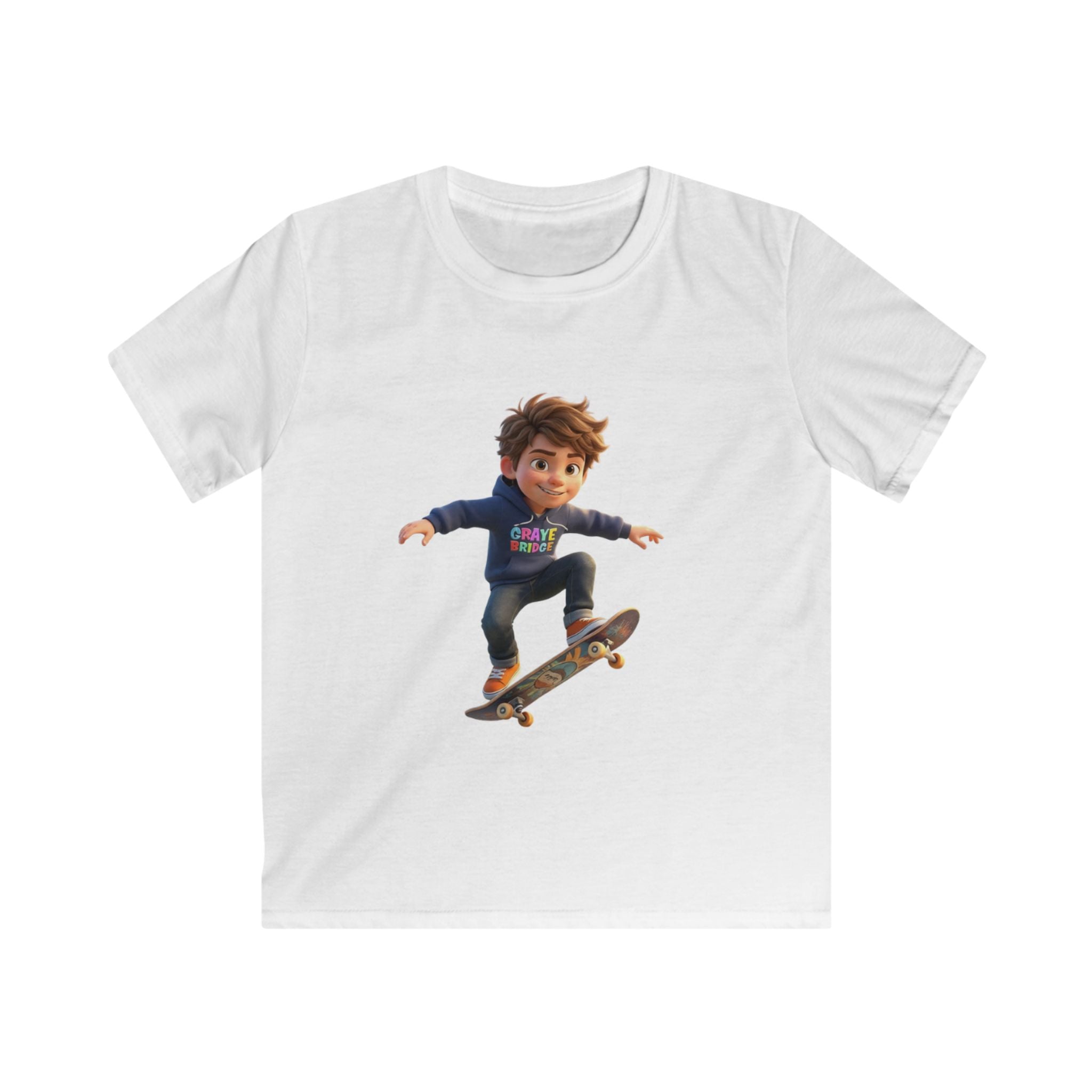 Kids Graphic Tee (Cool Skateboarder) Graye Bridge Kids