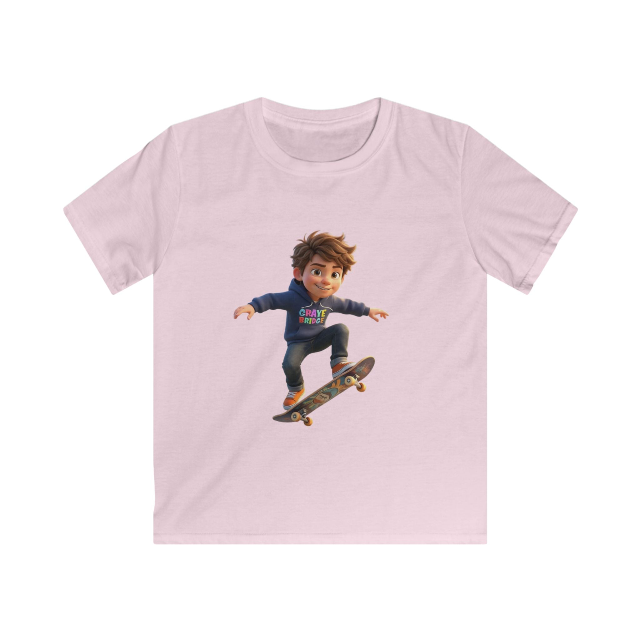 Kids Graphic Tee (Cool Skateboarder) Graye Bridge Kids