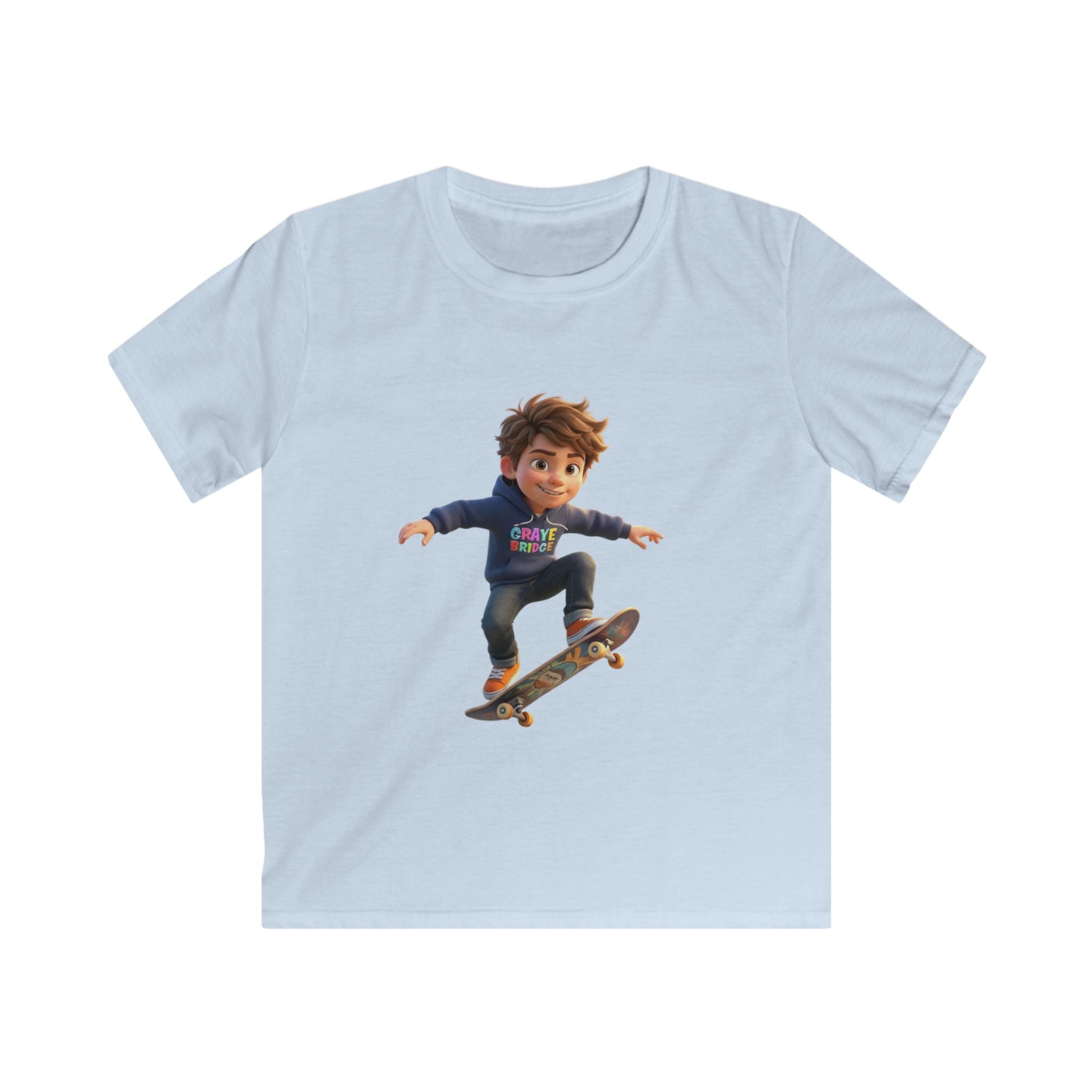 Kids Graphic Tee (Cool Skateboarder) Graye Bridge Kids