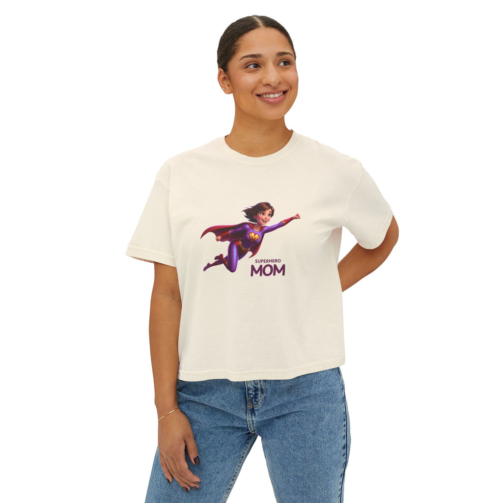 Women’s Boxy Tee (Superhero Mom)
