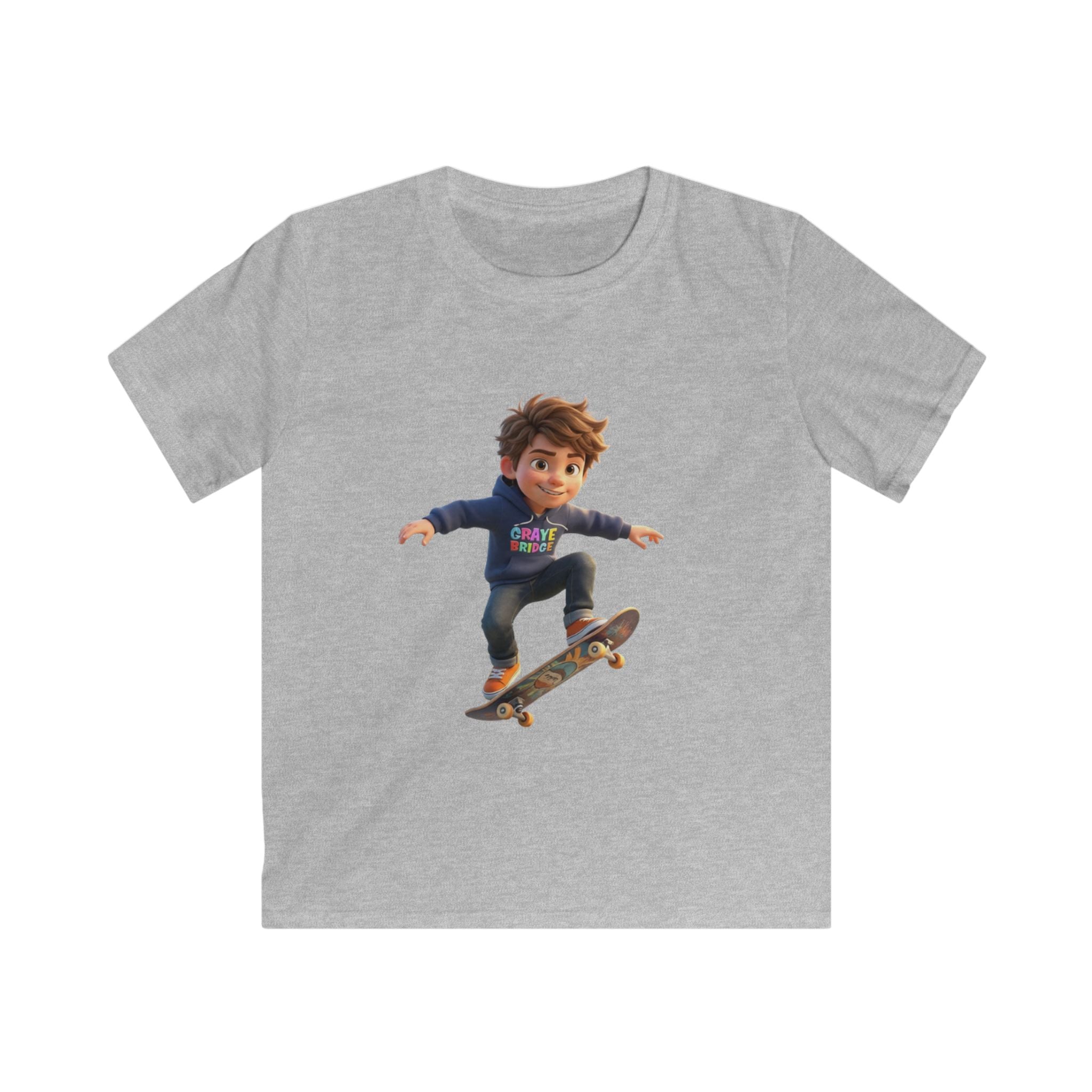 Kids Graphic Tee (Cool Skateboarder) Graye Bridge Kids