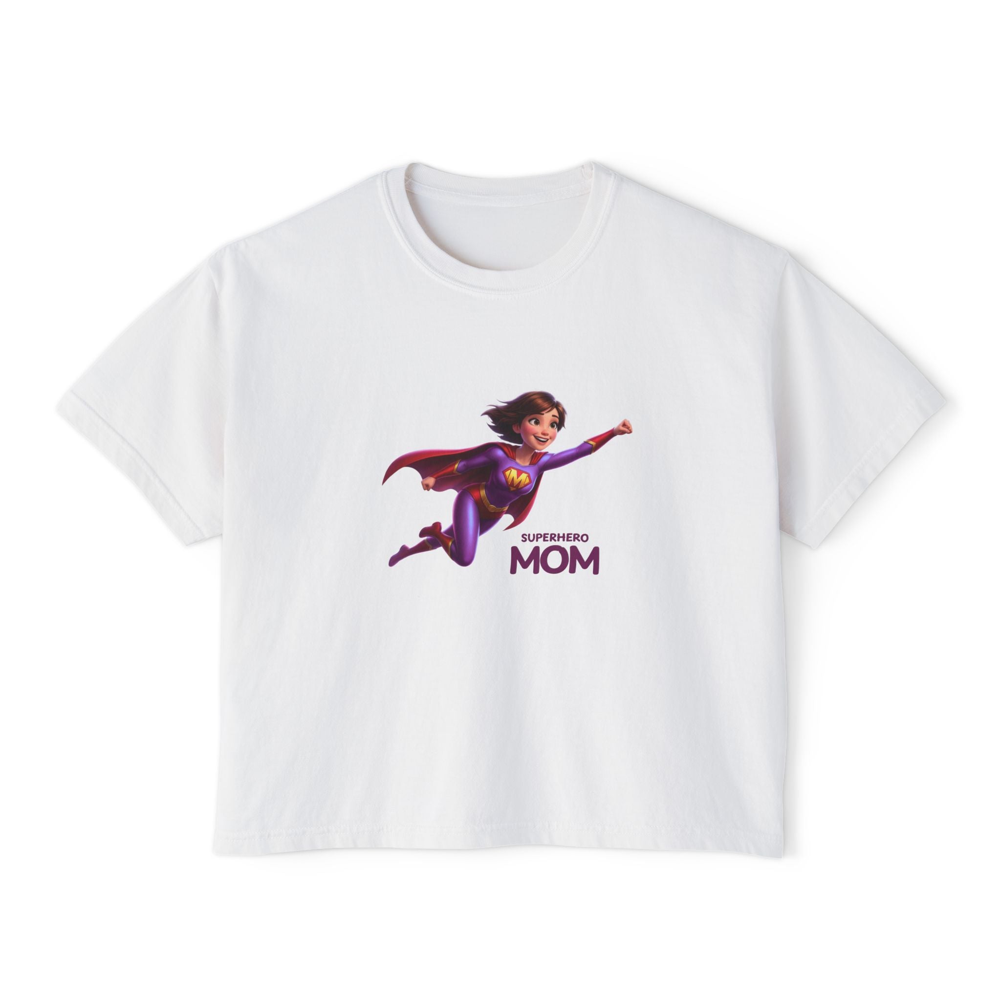 Women’s Boxy Tee (Superhero Mom)