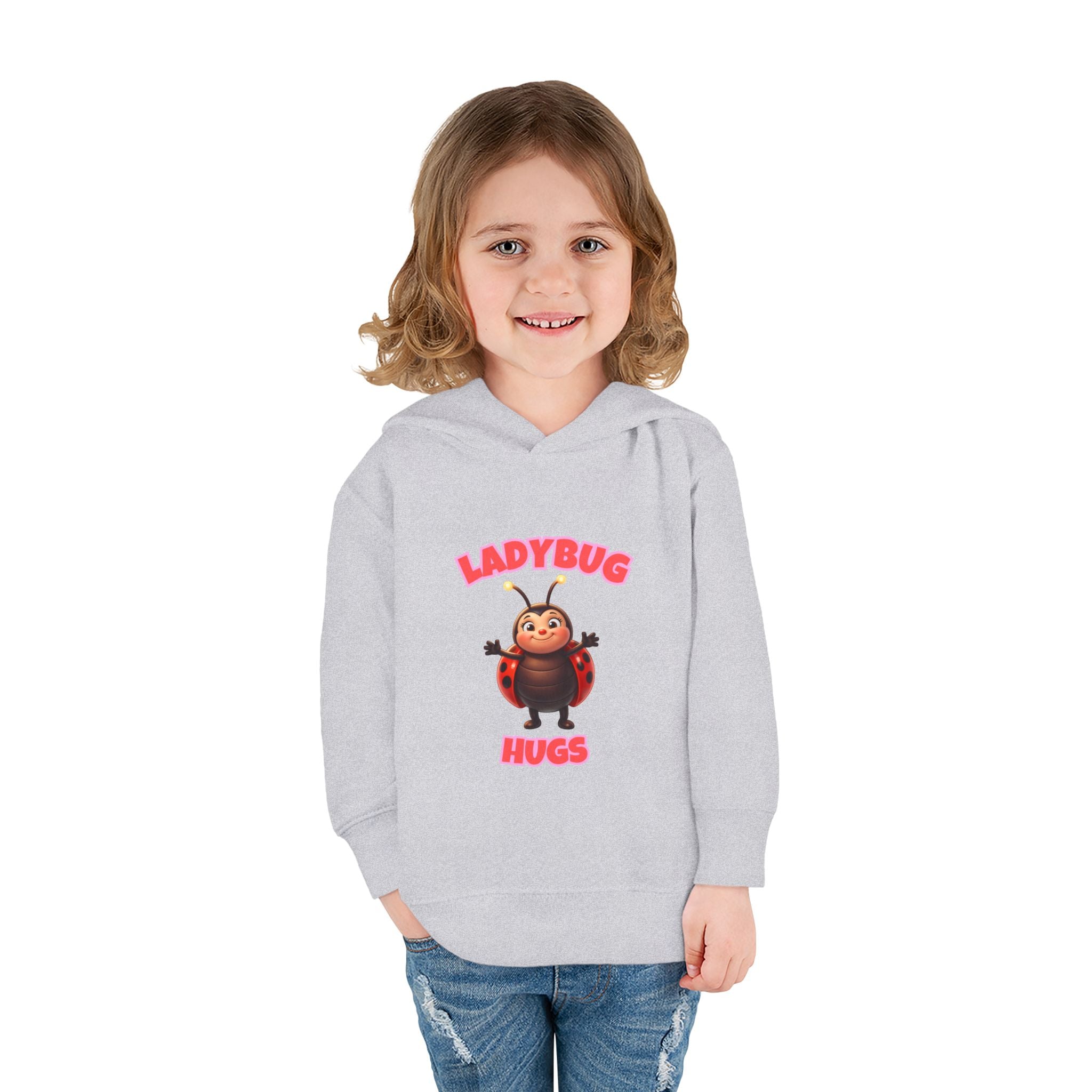 Toddler Hoodie — "Ladybug Hugs" Cute Cartoon Pullover for Kids
