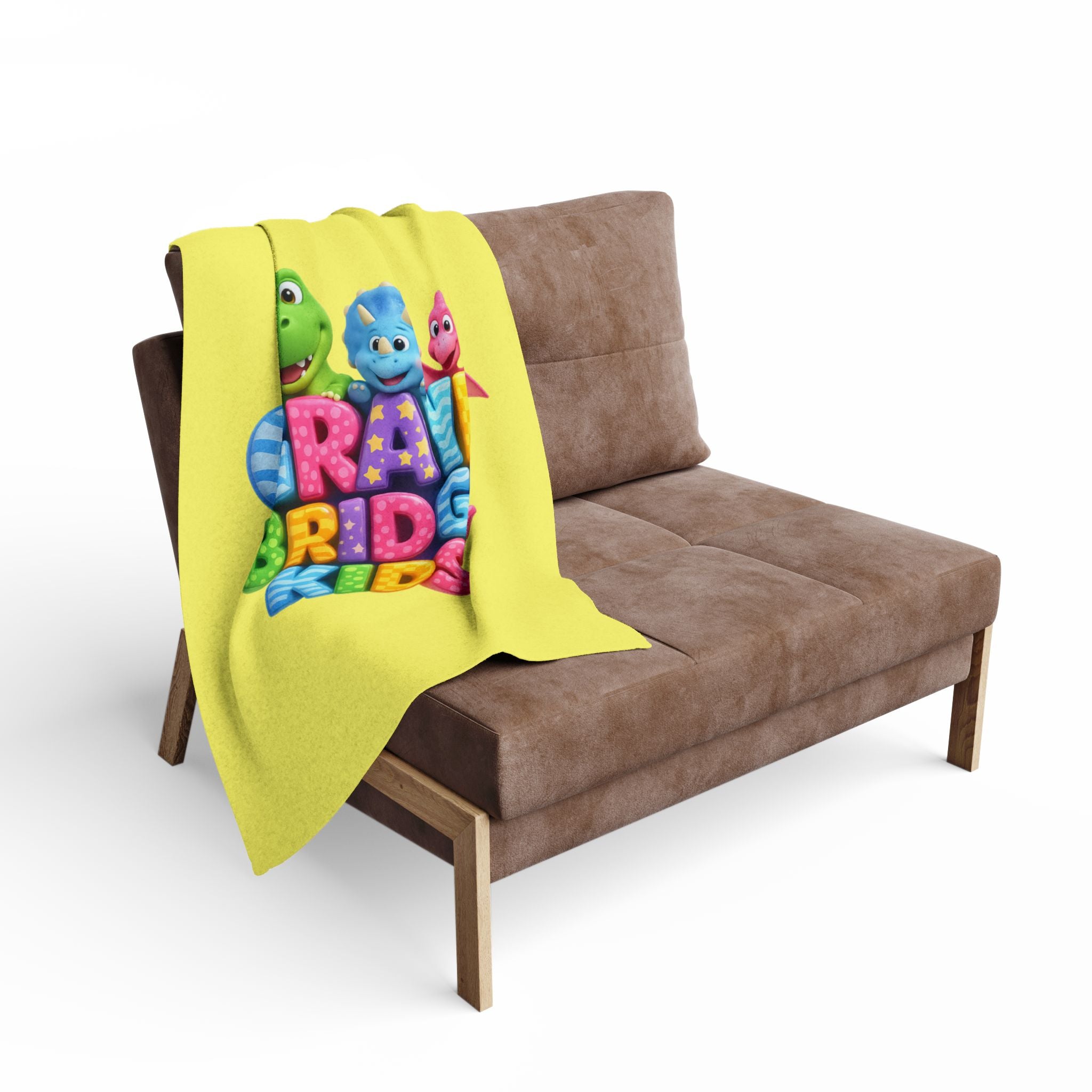 Toddler Fleece Blanket (Colorful Dinosaur Logo) Graye Bridge Kids