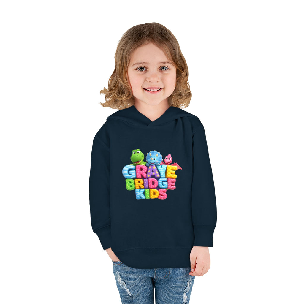 Toddler Hoodie (Colorful Dinosaur Logo) Graye Bridge Kids