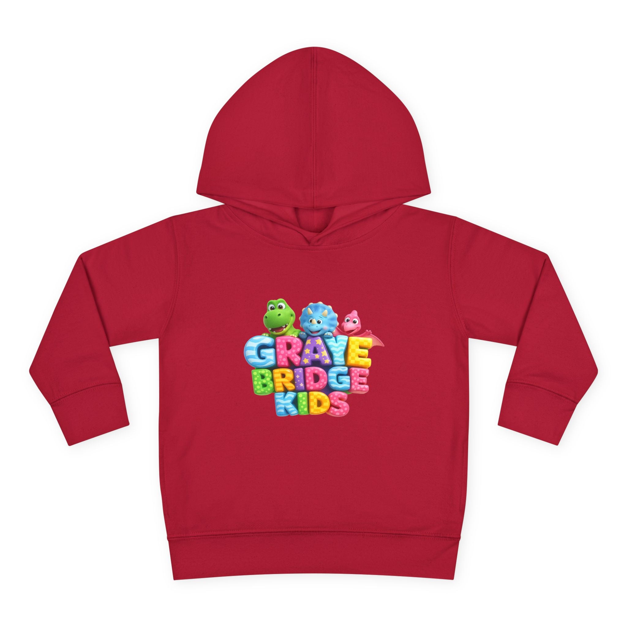 Toddler Hoodie (Colorful Dinosaur Logo) Graye Bridge Kids