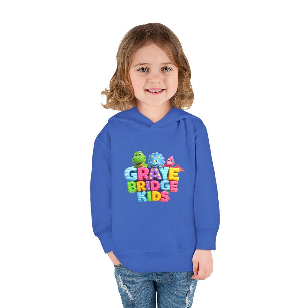 Toddler Hoodie (Colorful Dinosaur Logo) Graye Bridge Kids