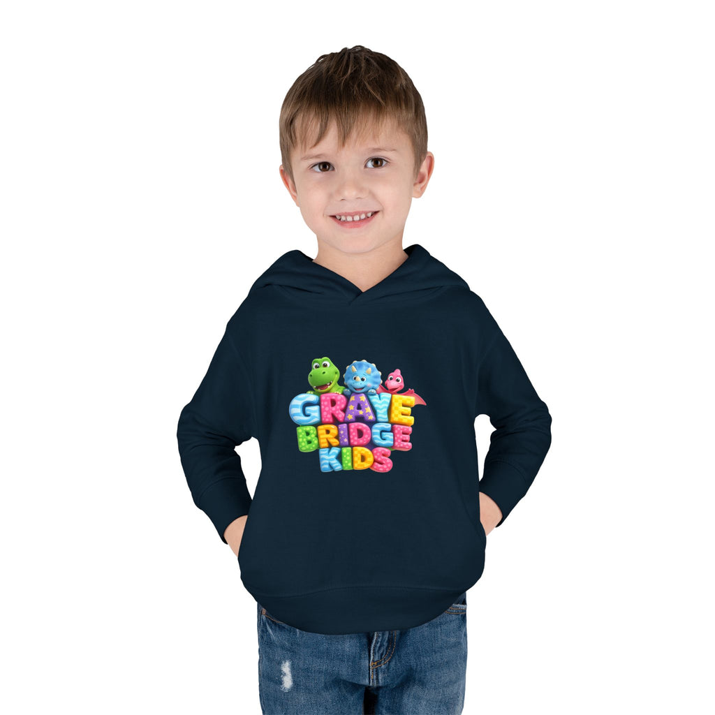 Toddler Hoodie (Colorful Dinosaur Logo) Graye Bridge Kids