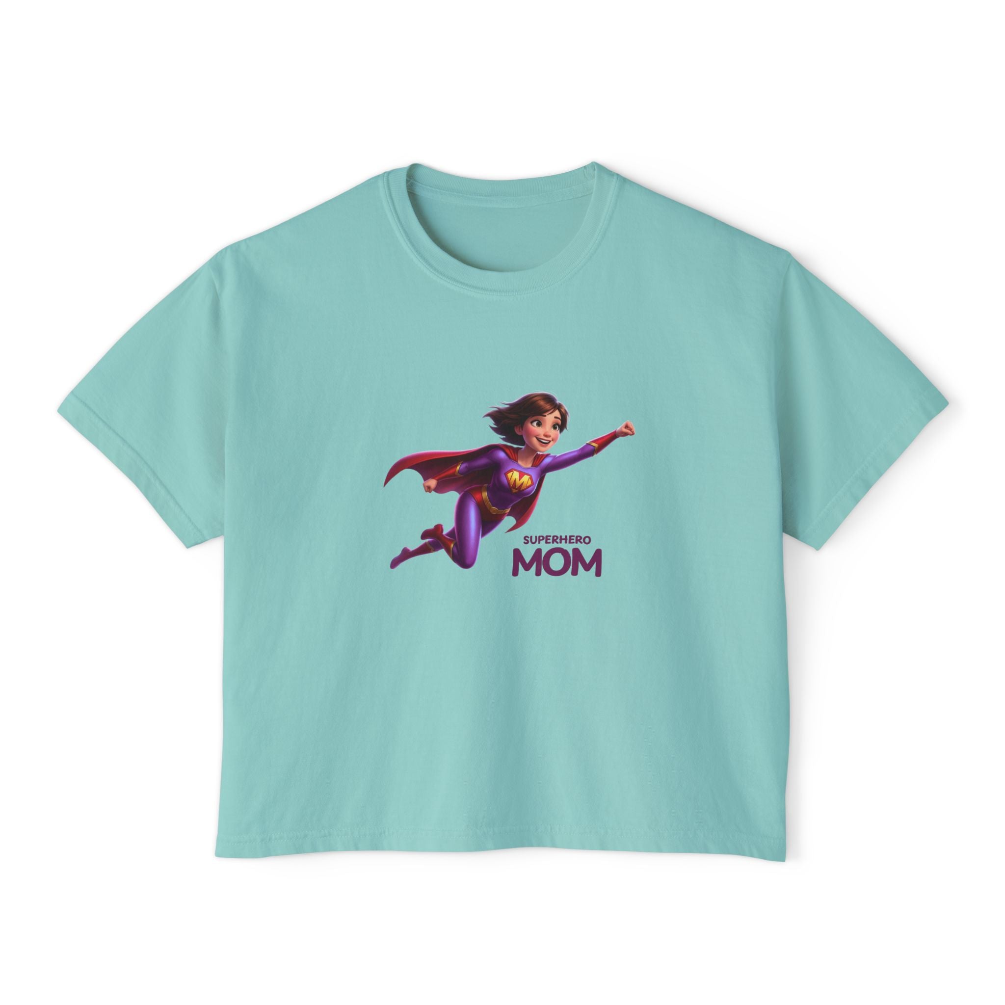Women’s Boxy Tee (Superhero Mom)