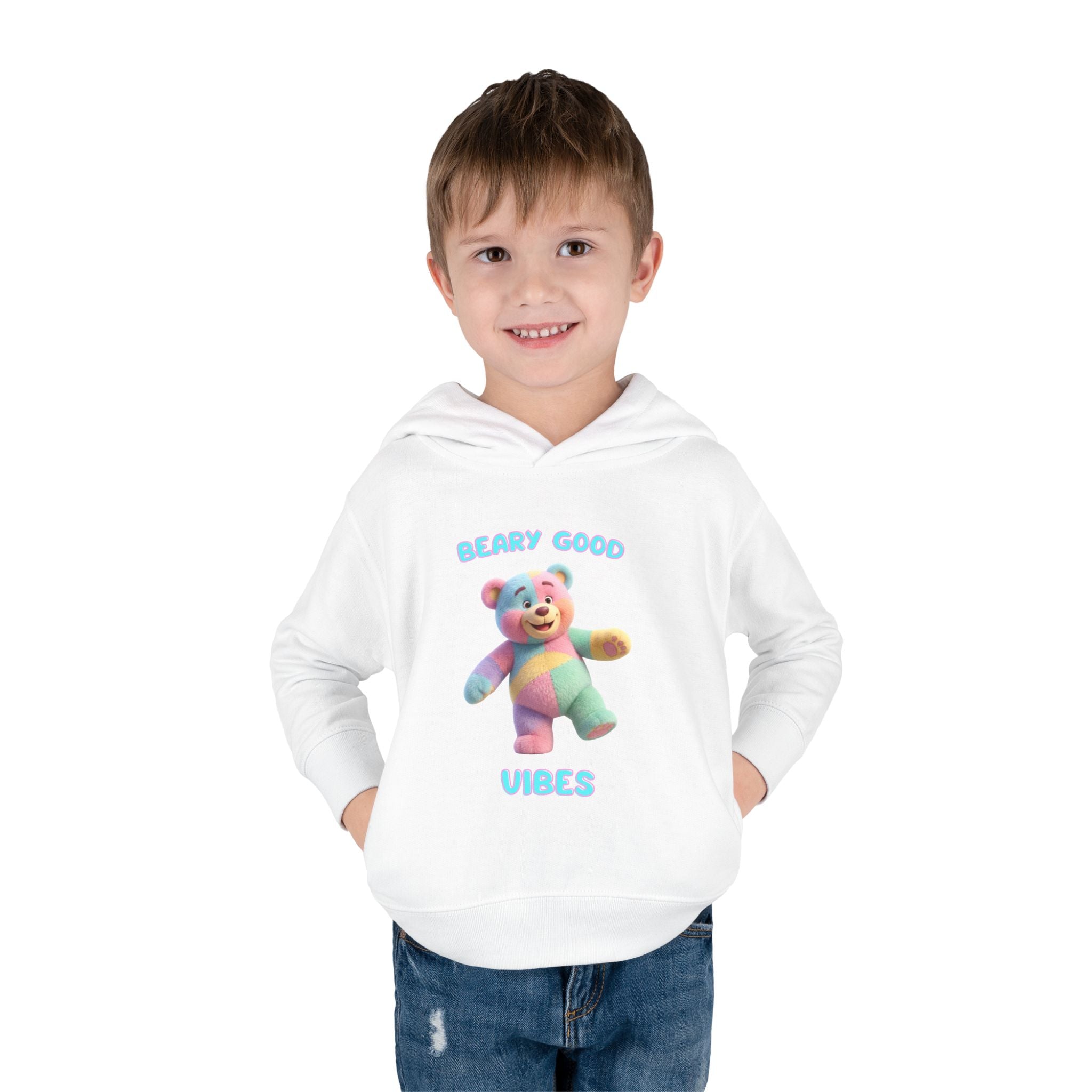 Toddler Hoodie Pullover (Beary Good Vibes) Graye Bridge Kids