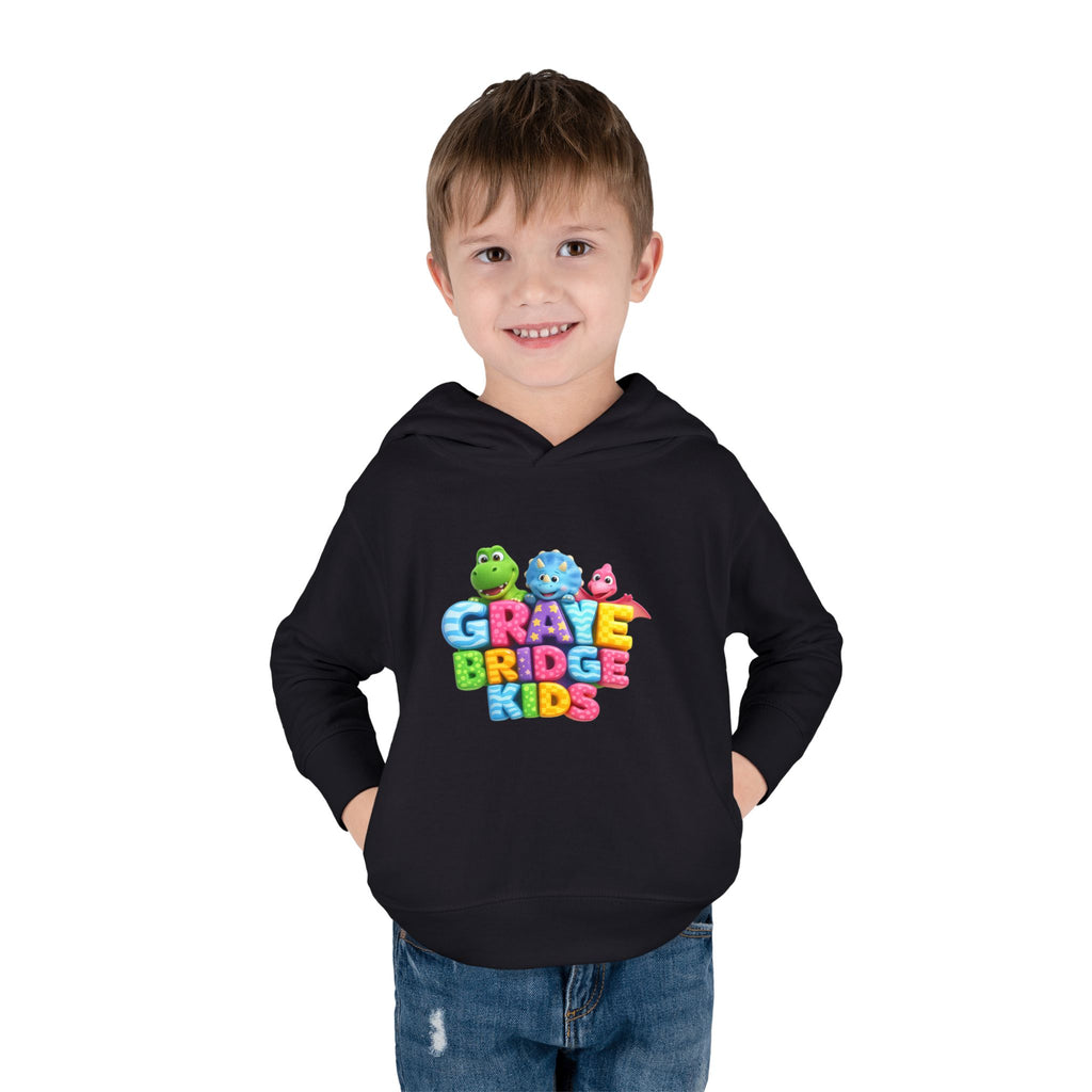 Toddler Hoodie (Colorful Dinosaur Logo) Graye Bridge Kids