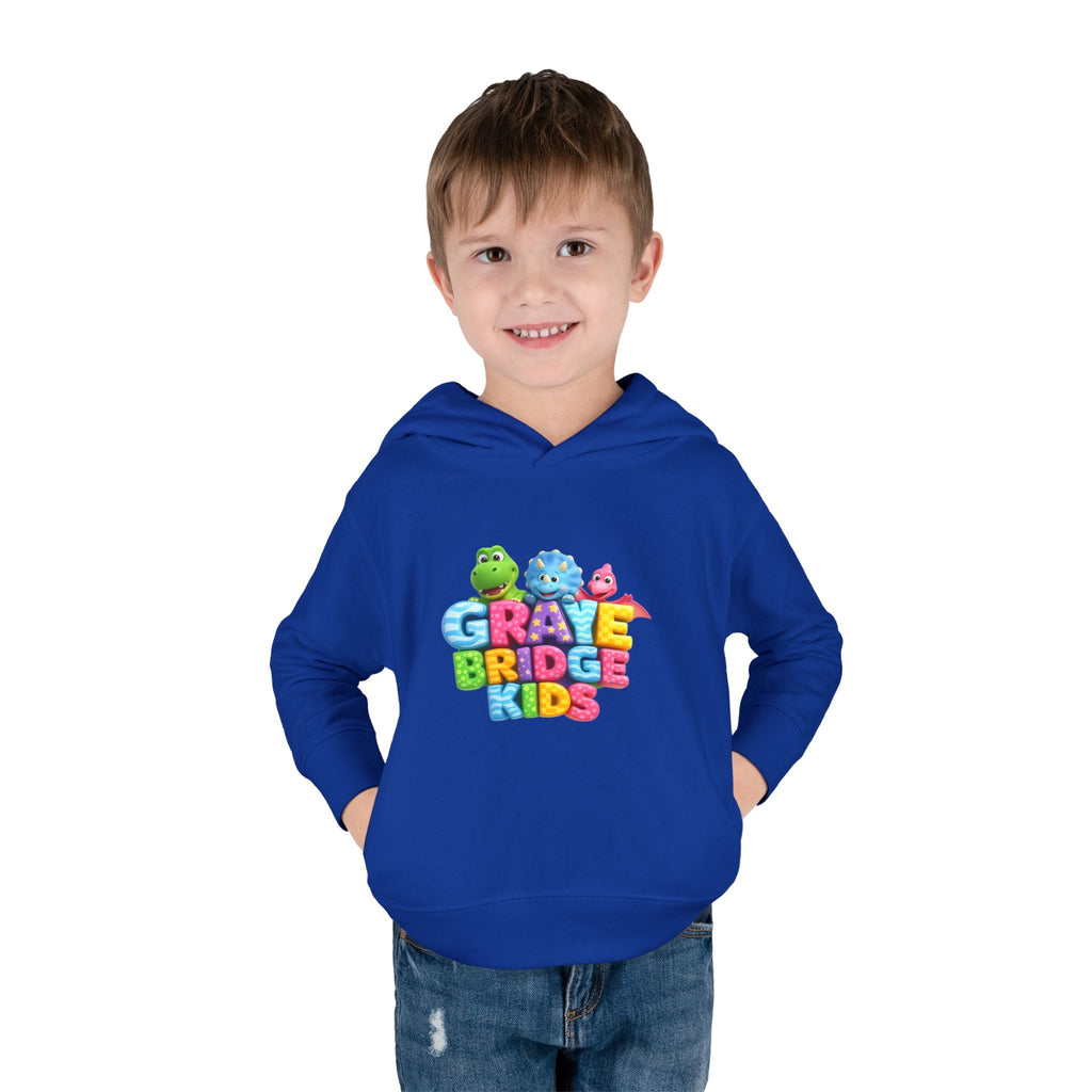 Toddler Hoodie (Colorful Dinosaur Logo) Graye Bridge Kids