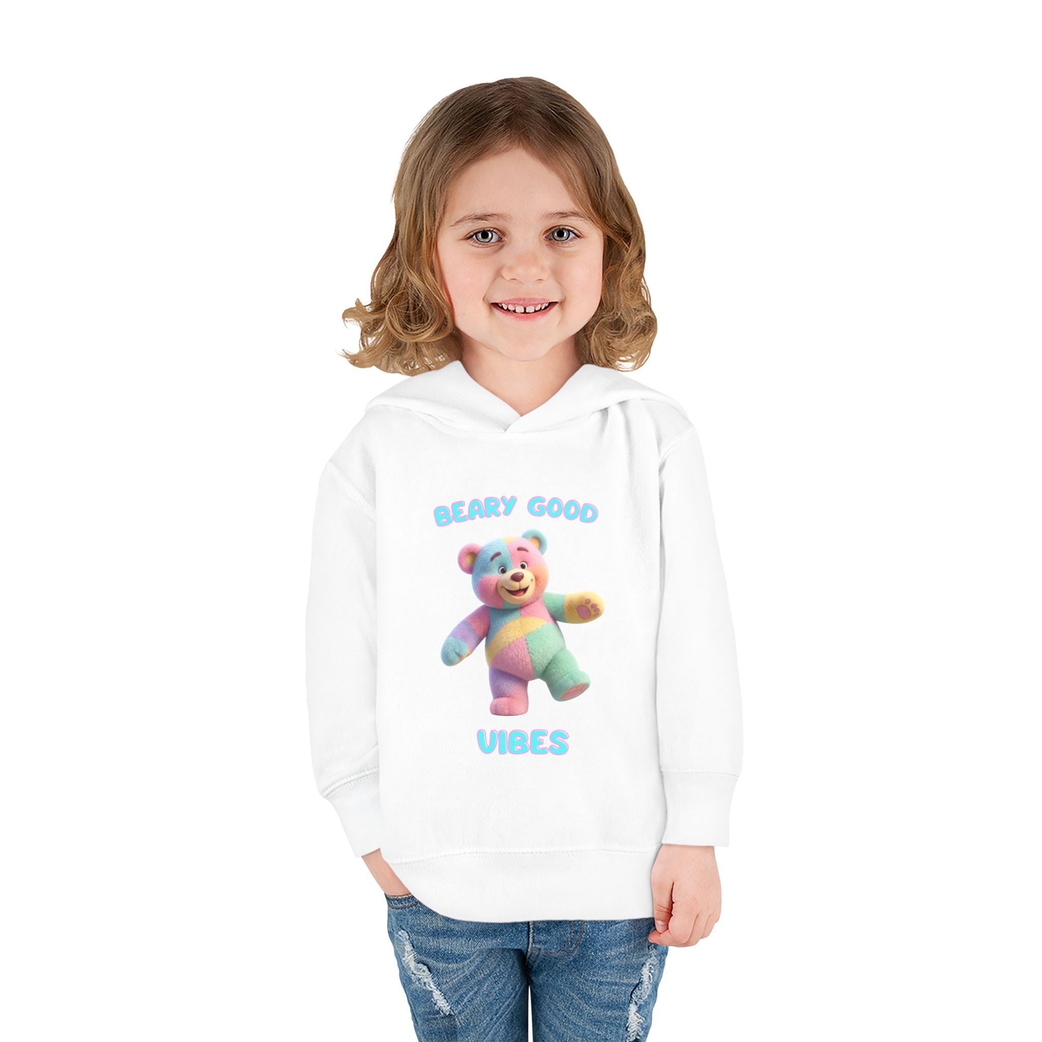 Toddler Hoodie Pullover (Beary Good Vibes) Graye Bridge Kids