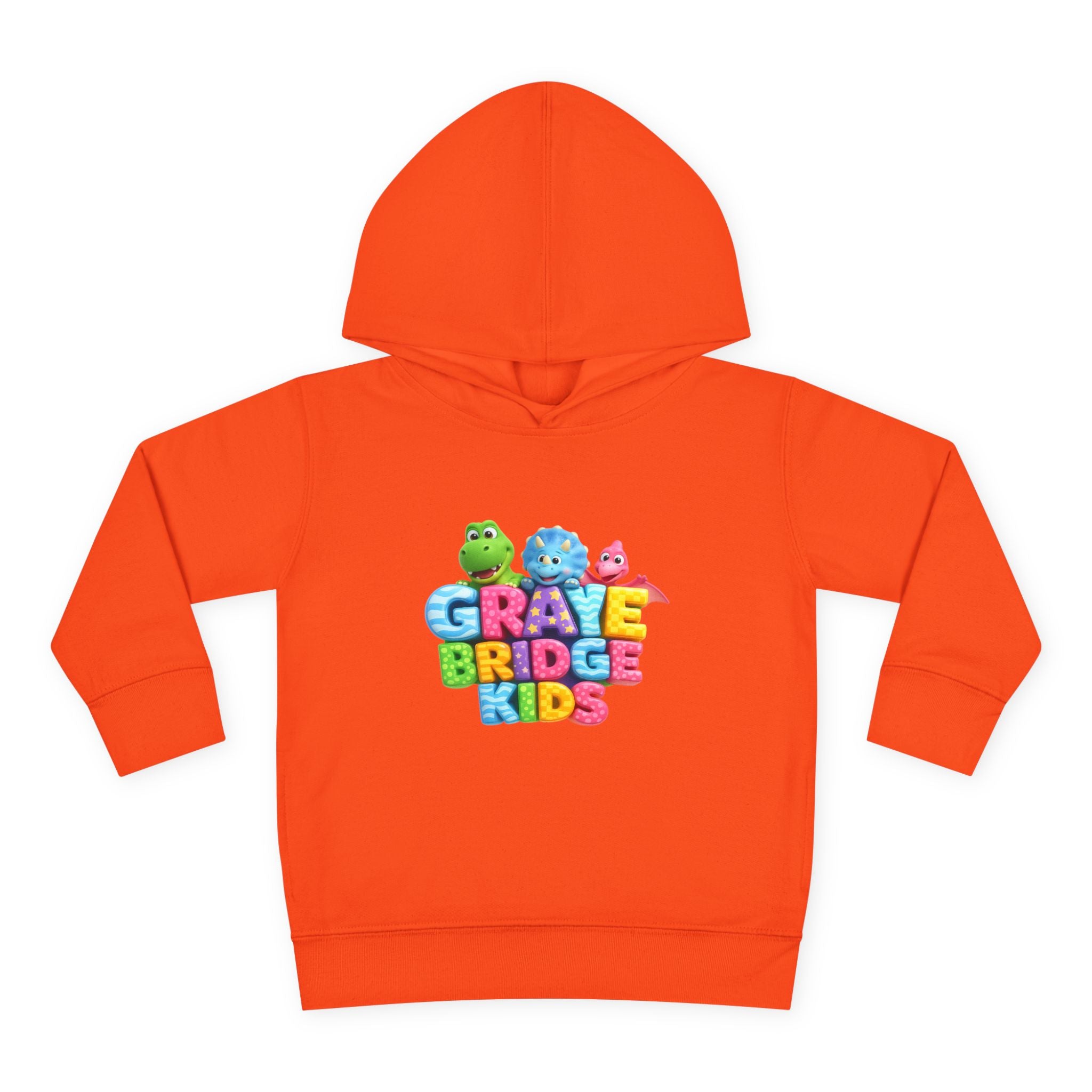 Toddler Hoodie (Colorful Dinosaur Logo) Graye Bridge Kids