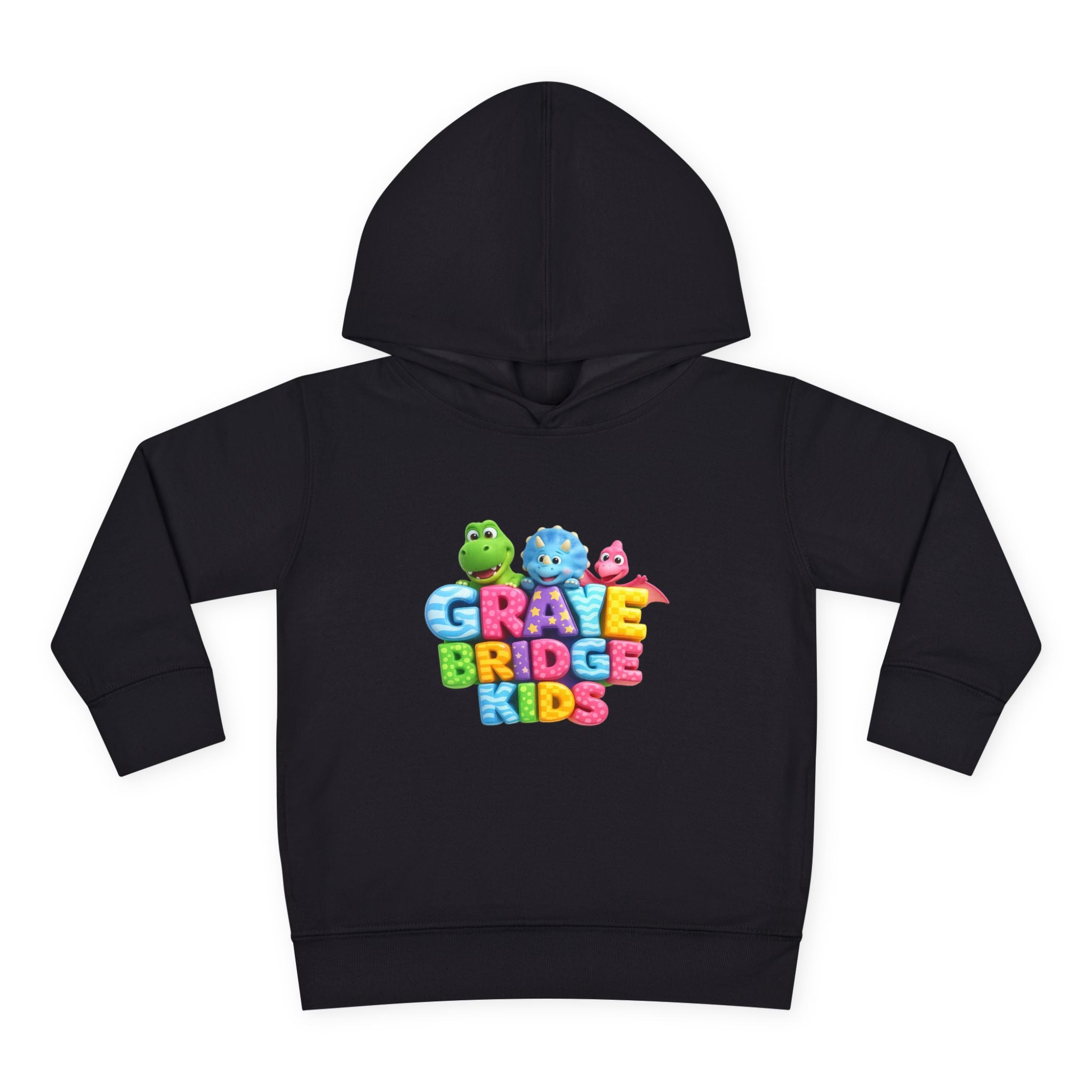 Toddler Hoodie (Colorful Dinosaur Logo) Graye Bridge Kids
