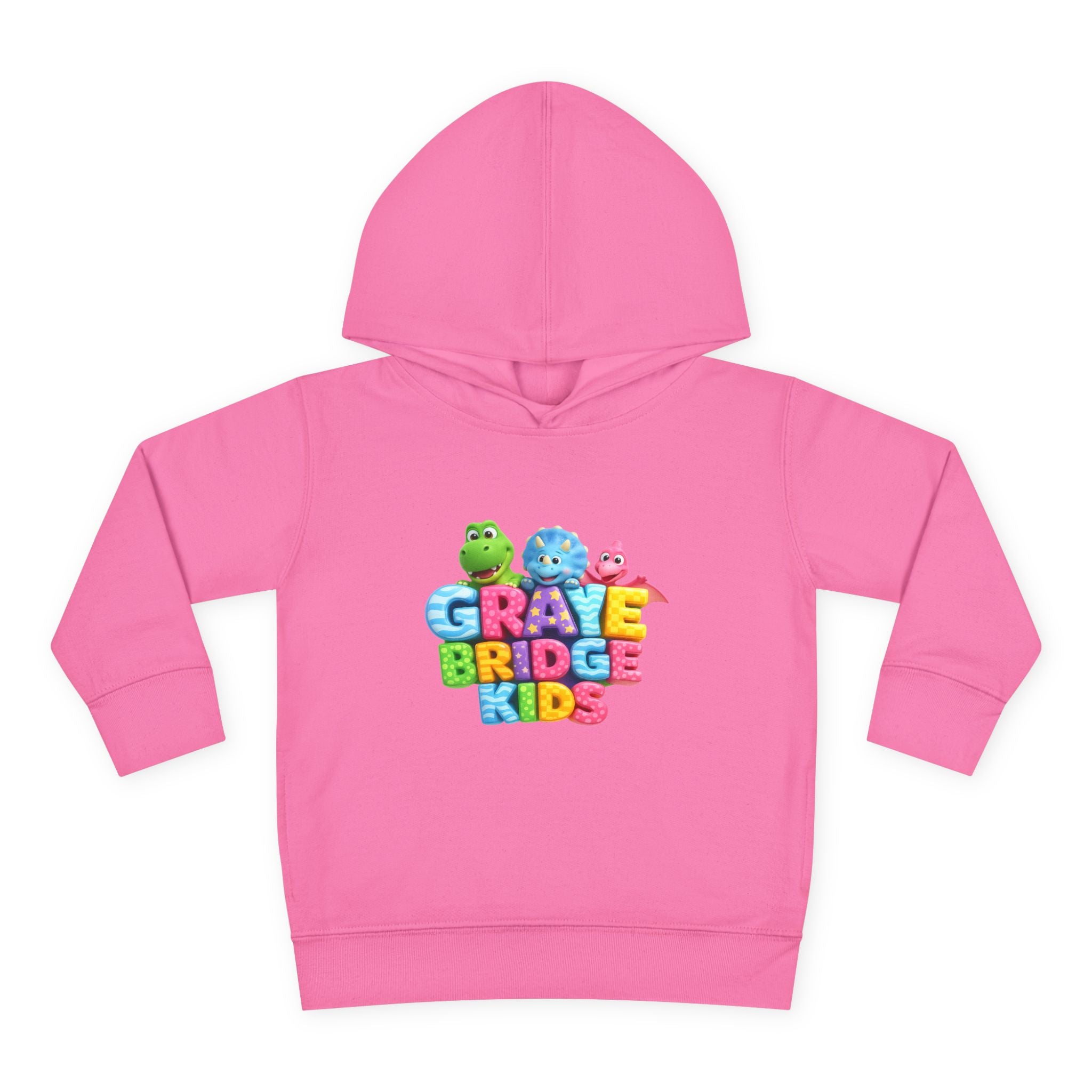 Toddler Hoodie (Colorful Dinosaur Logo) Graye Bridge Kids