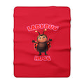 Ladybug Hugs Sherpa Blanket — Cozy Red Cartoon Bug Throw for Kids & Gifts