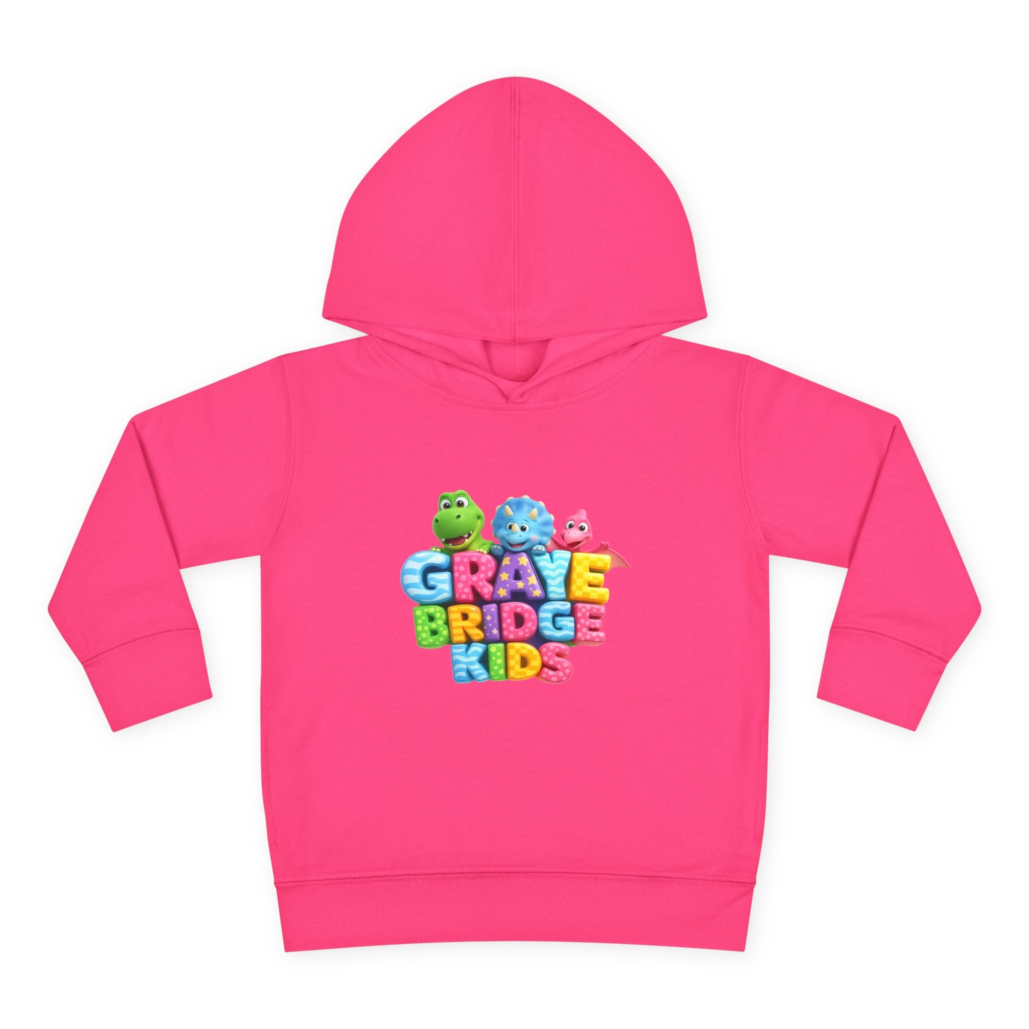 Toddler Hoodie (Colorful Dinosaur Logo) Graye Bridge Kids