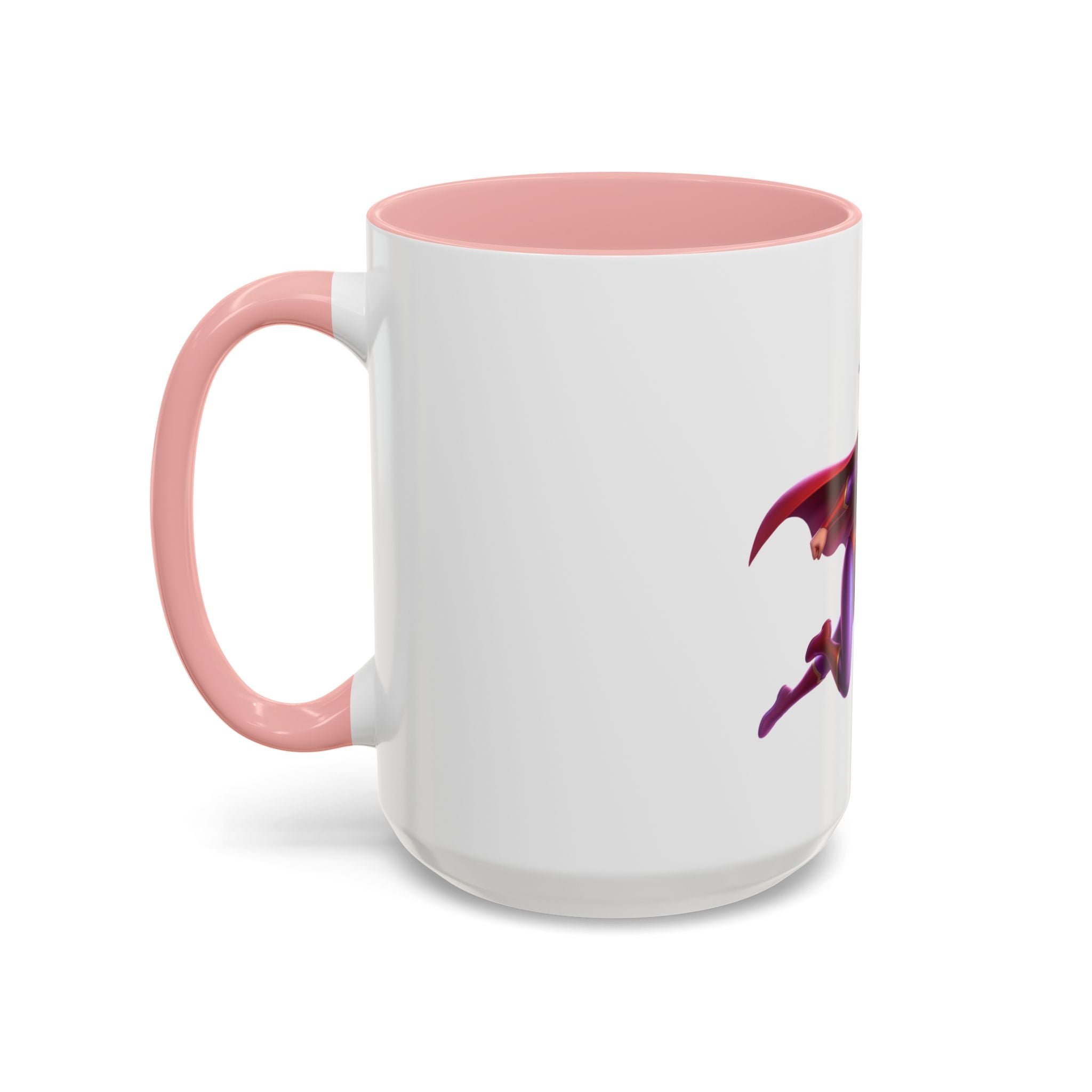 Superhero Mom Accent Coffee Mug — Flying Mom Design (11/15oz)