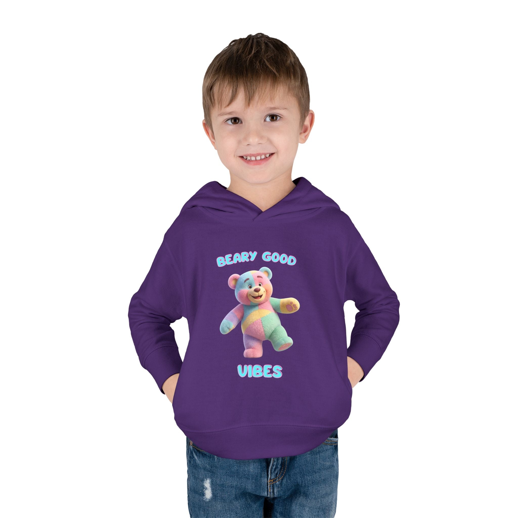 Toddler Hoodie Pullover (Beary Good Vibes) Graye Bridge Kids
