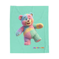 Velveteen Plush Blanket  (Teddy Bear Kids Throw) Graye Bridge Kids
