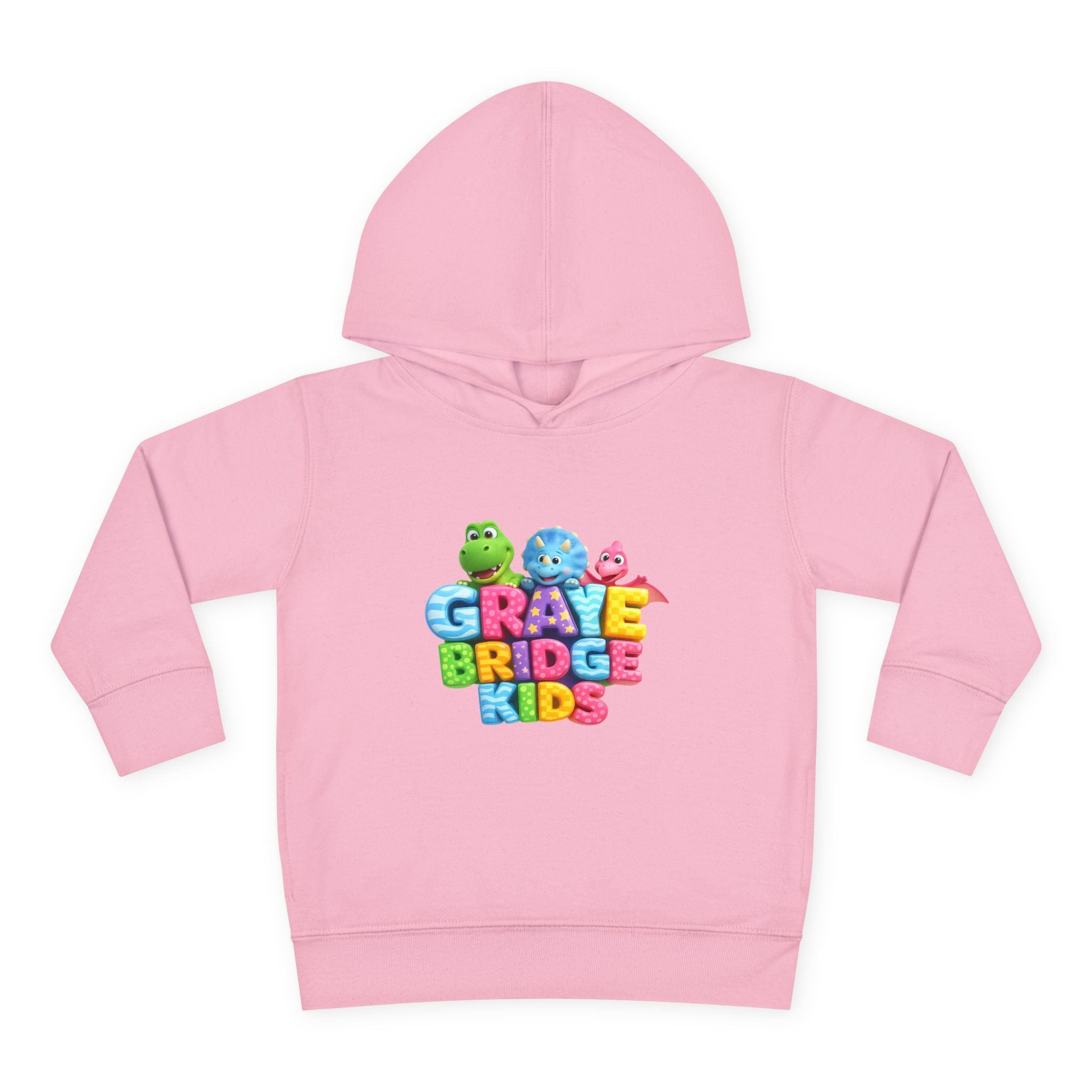 Toddler Hoodie (Colorful Dinosaur Logo) Graye Bridge Kids