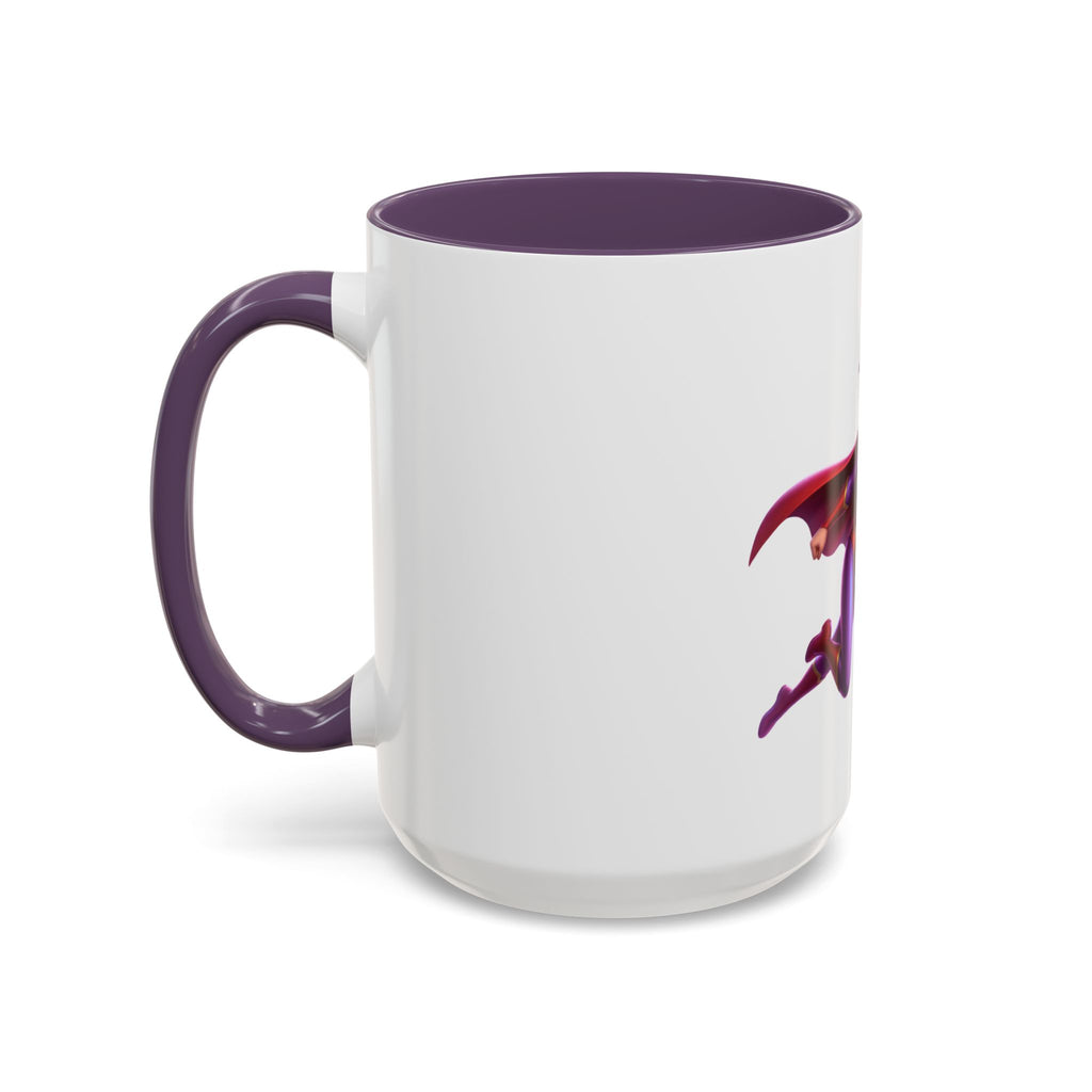 Superhero Mom Accent Coffee Mug — Flying Mom Design (11/15oz)