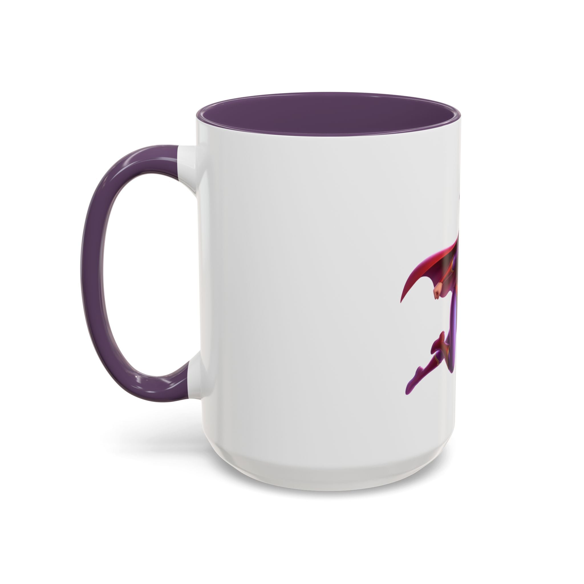 Superhero Mom Accent Coffee Mug — Flying Mom Design (11/15oz)