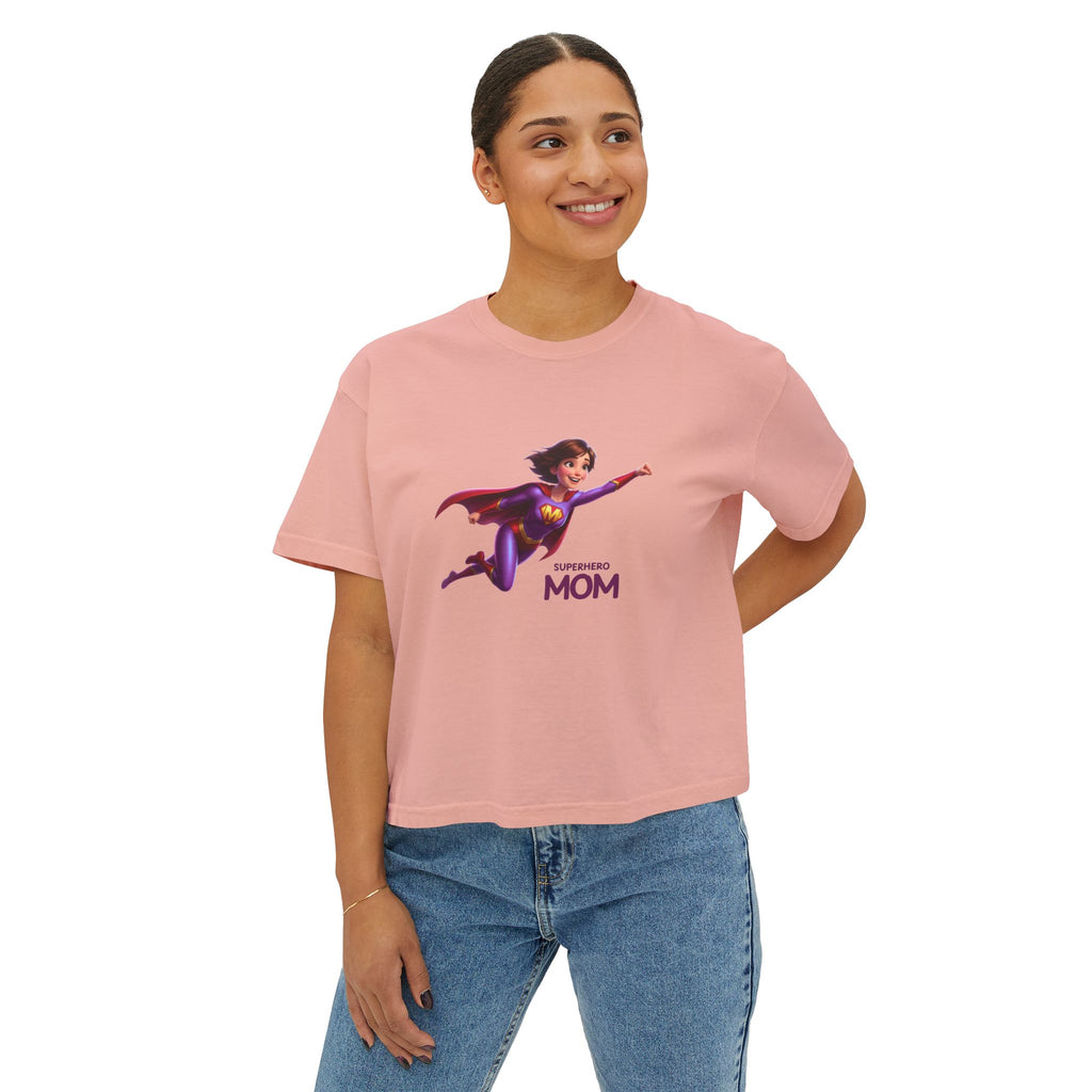 Women’s Boxy Tee (Superhero Mom)