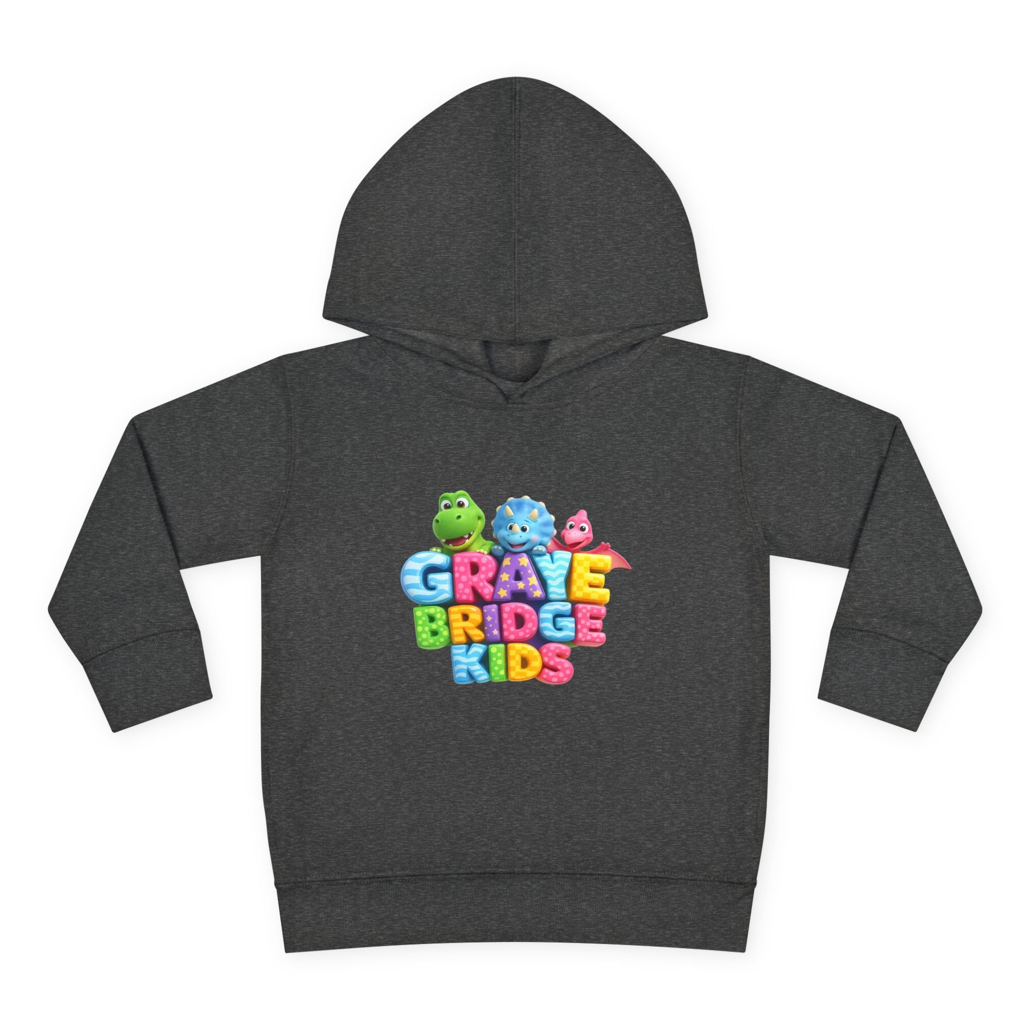 Toddler Hoodie (Colorful Dinosaur Logo) Graye Bridge Kids