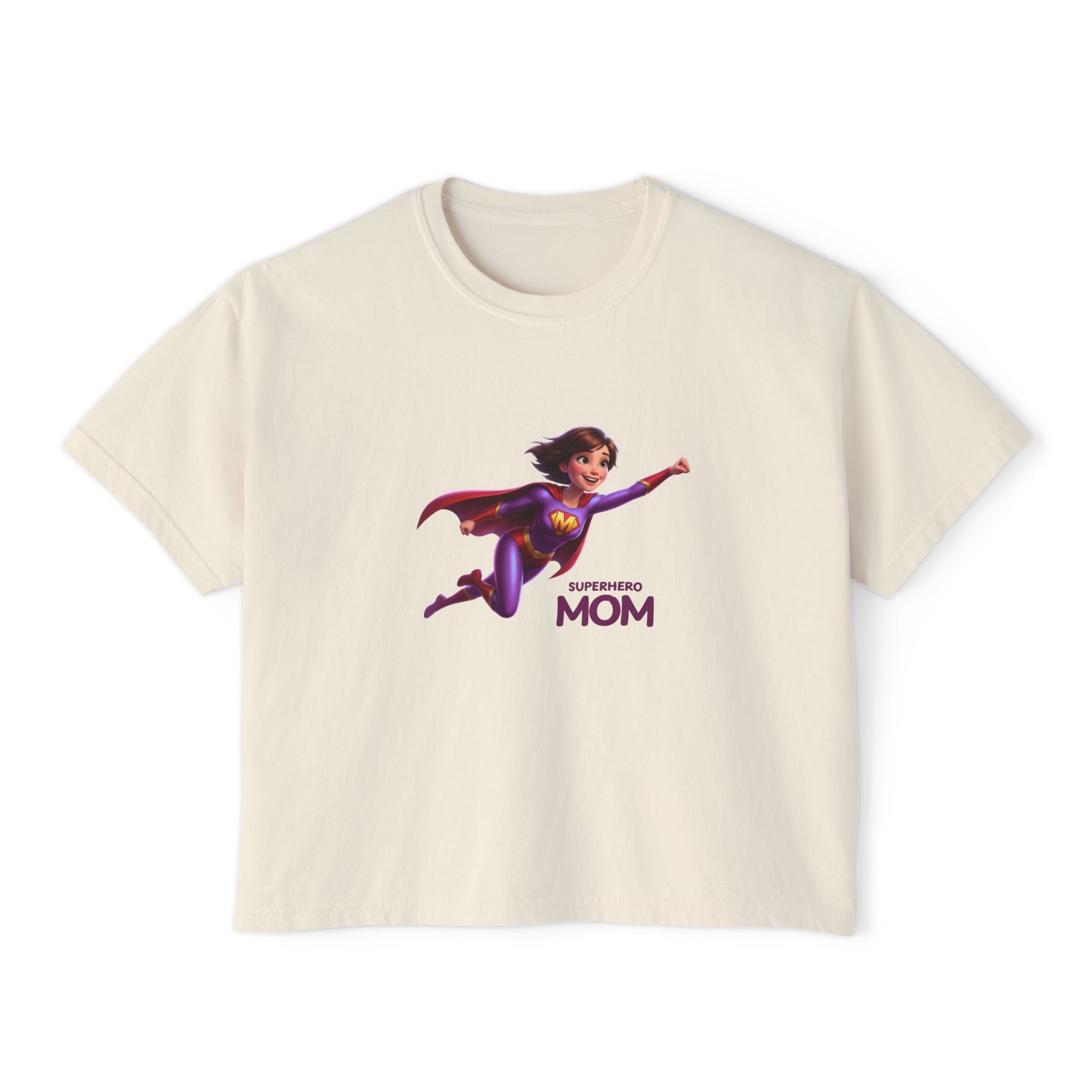 Women’s Boxy Tee (Superhero Mom)