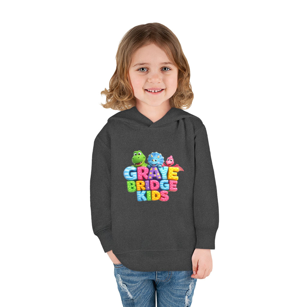 Toddler Hoodie (Colorful Dinosaur Logo) Graye Bridge Kids