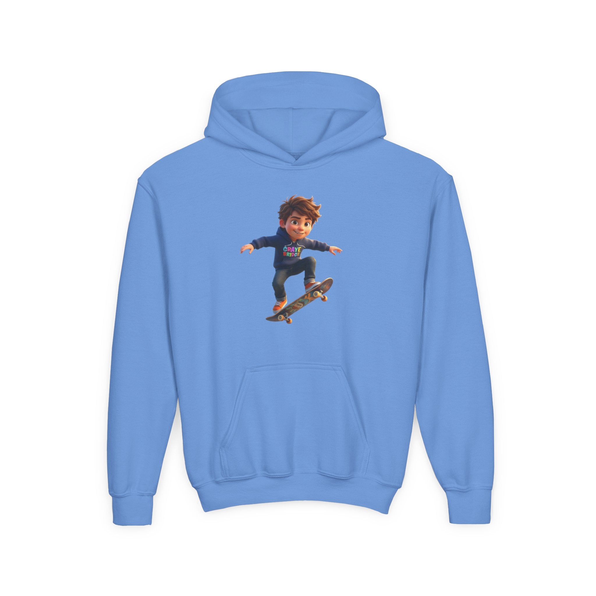 Kids Hoodie (Cool Skateboarder) Graye Bridge Kids