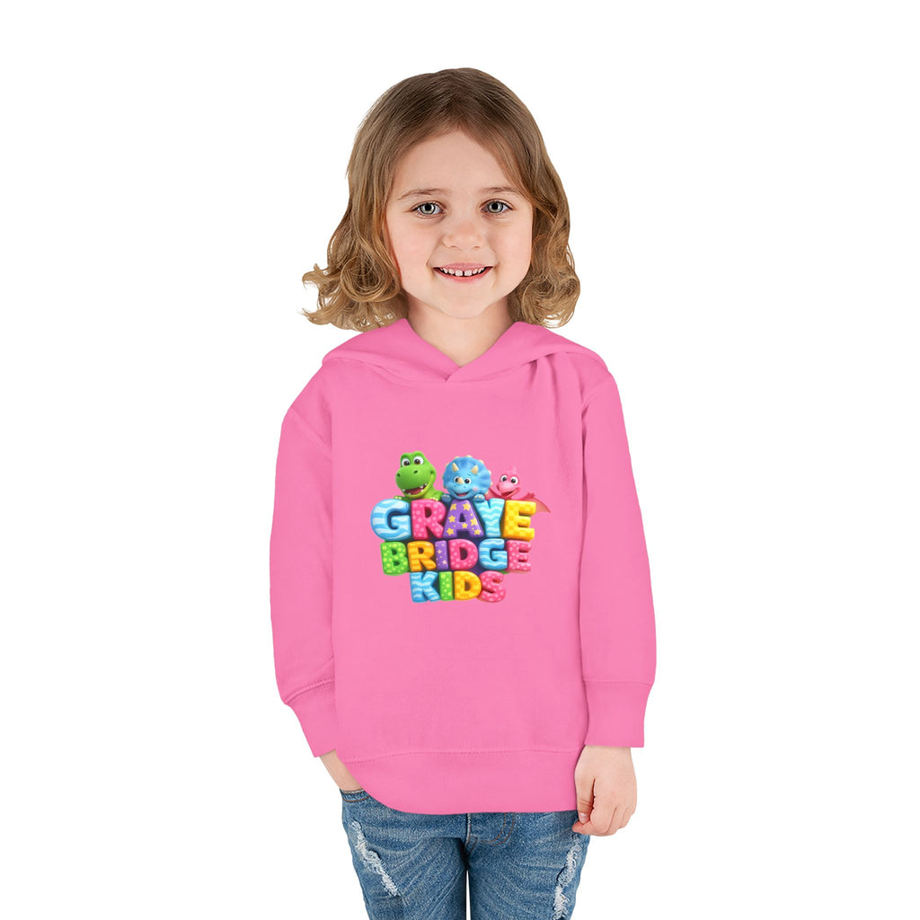 Toddler Hoodie (Colorful Dinosaur Logo) Graye Bridge Kids