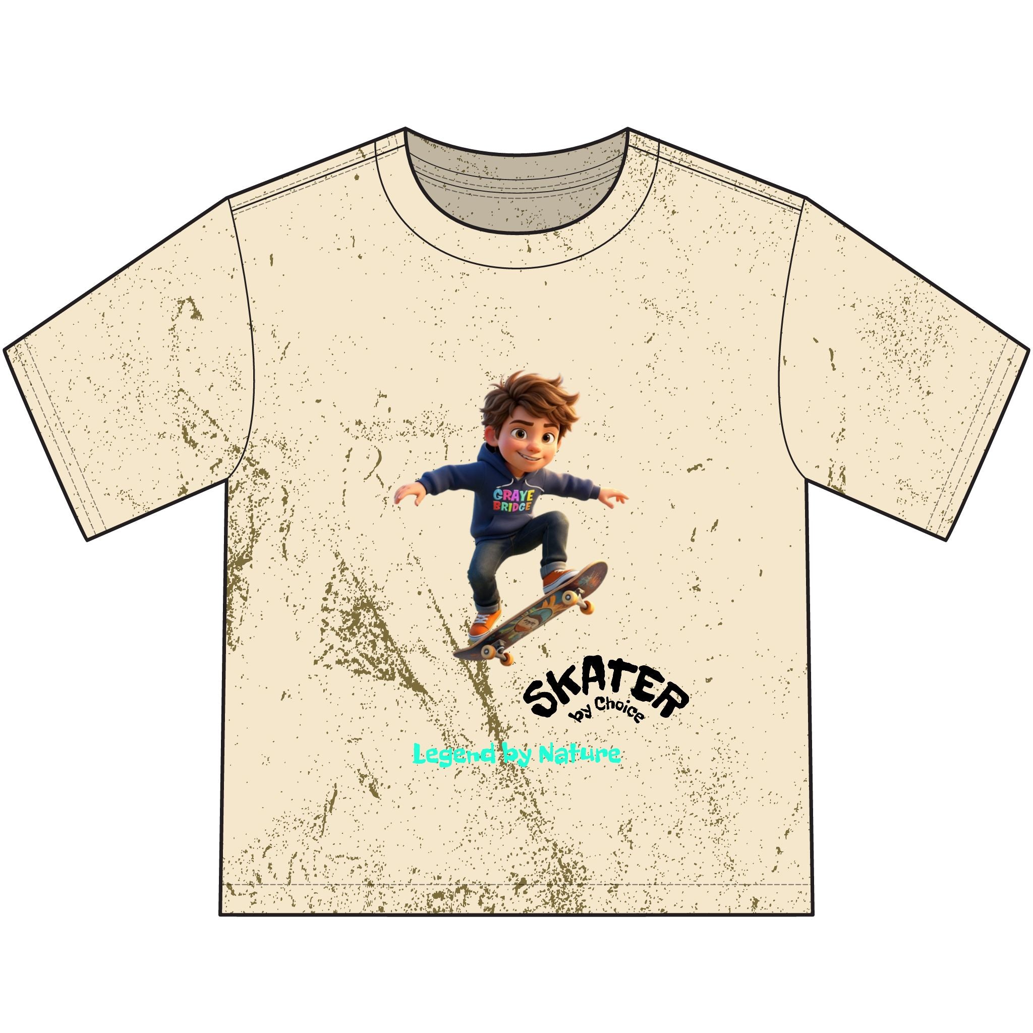 Youth Vintage (Cool Skateboarder) Graye Bridge Kids