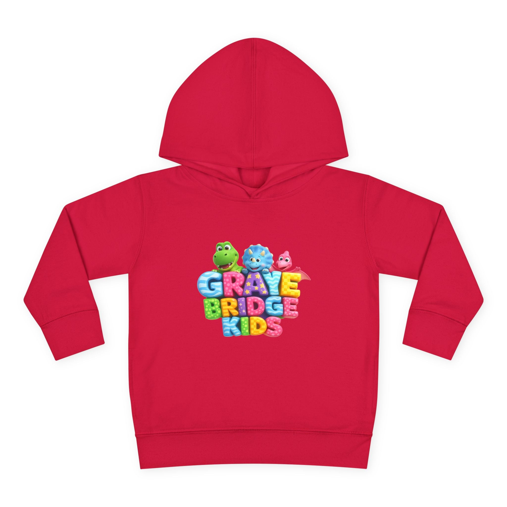 Toddler Hoodie (Colorful Dinosaur Logo) Graye Bridge Kids