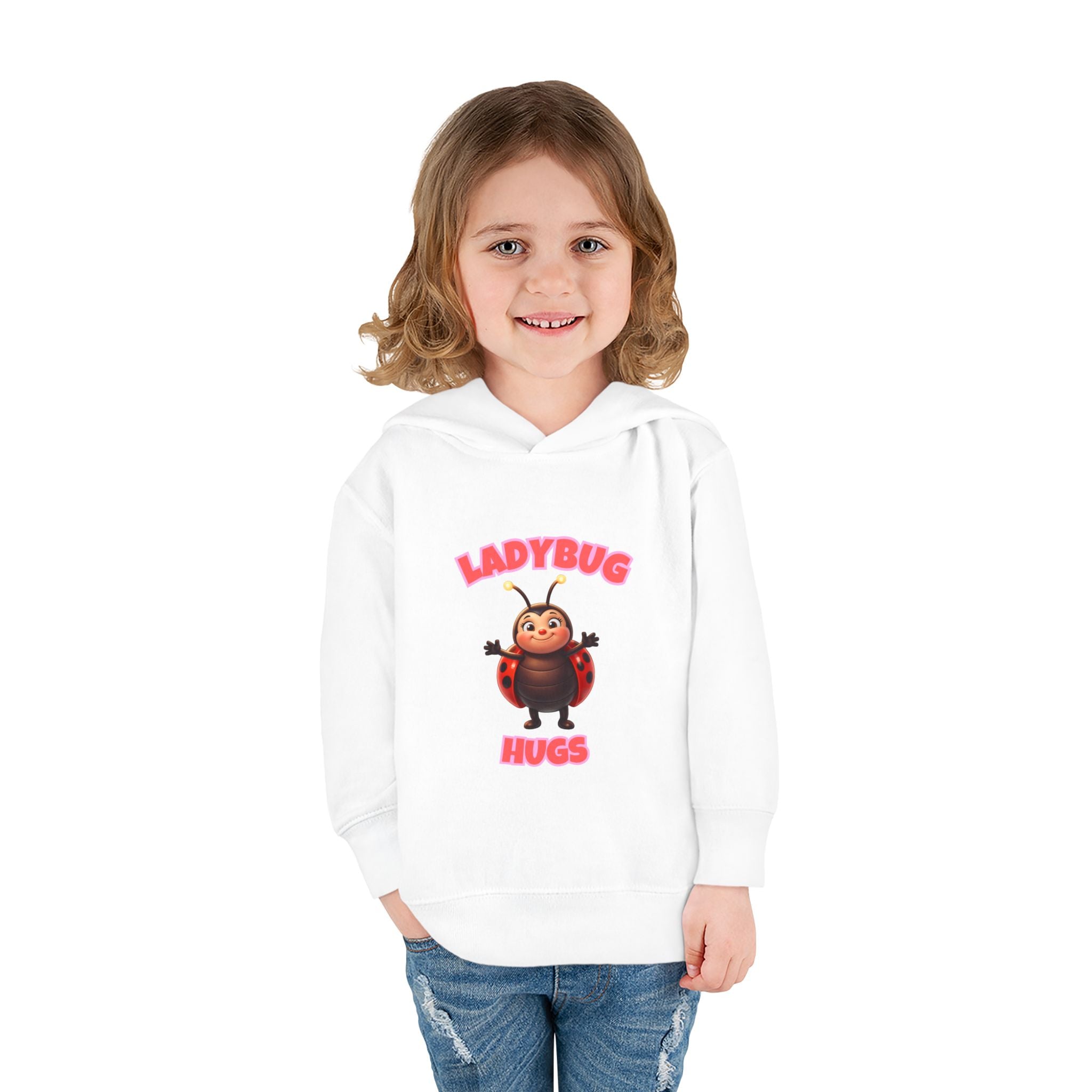 Toddler Hoodie — "Ladybug Hugs" Cute Cartoon Pullover for Kids