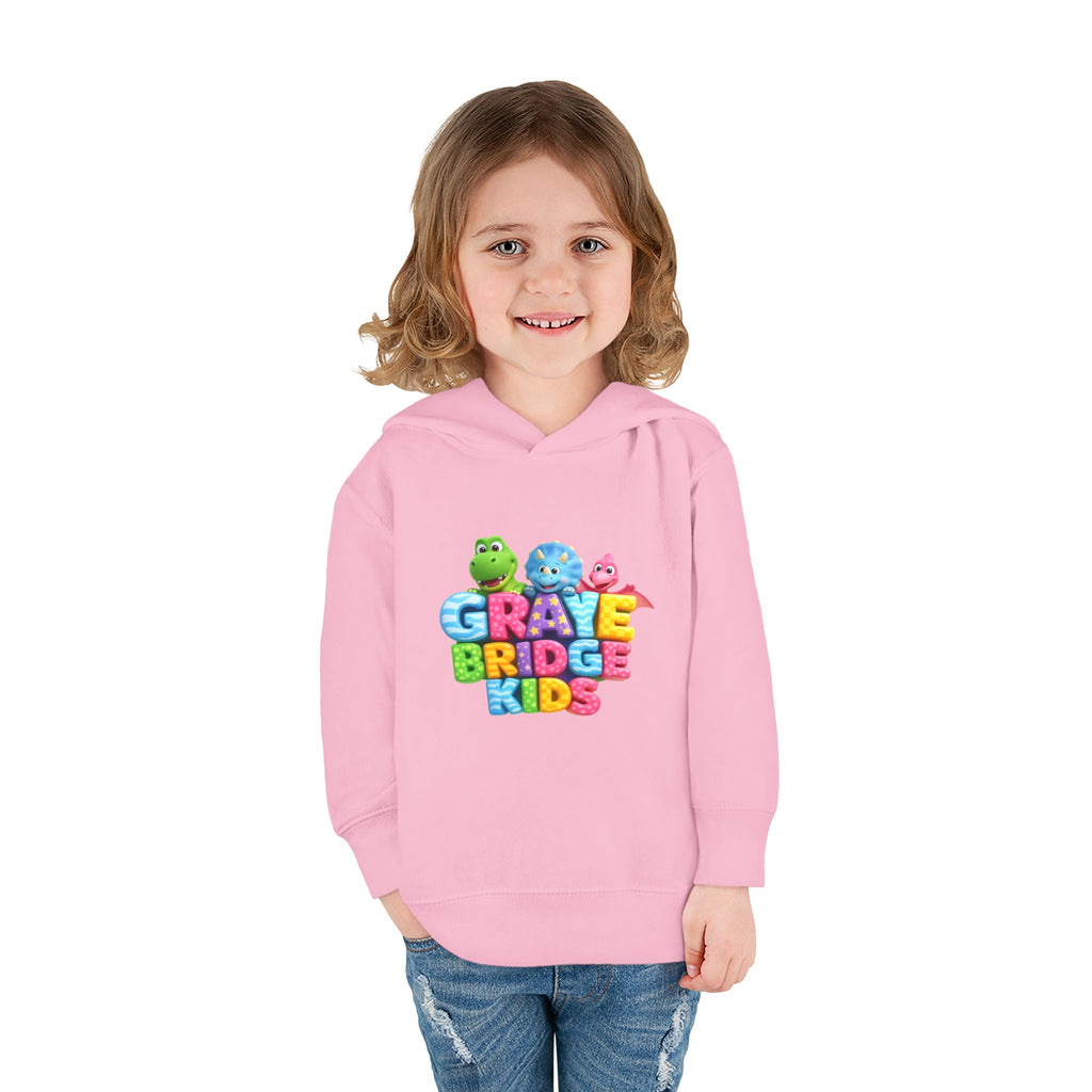Toddler Hoodie (Colorful Dinosaur Logo) Graye Bridge Kids