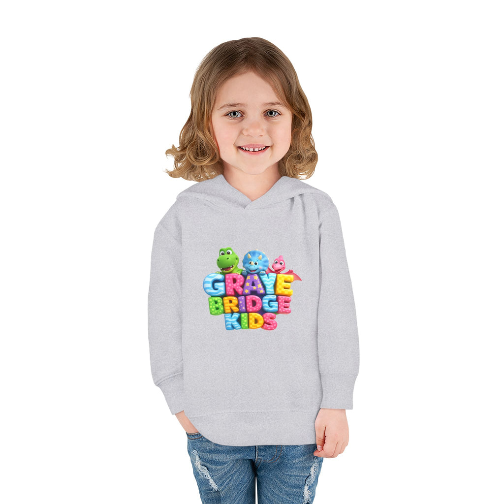 Toddler Hoodie (Colorful Dinosaur Logo) Graye Bridge Kids