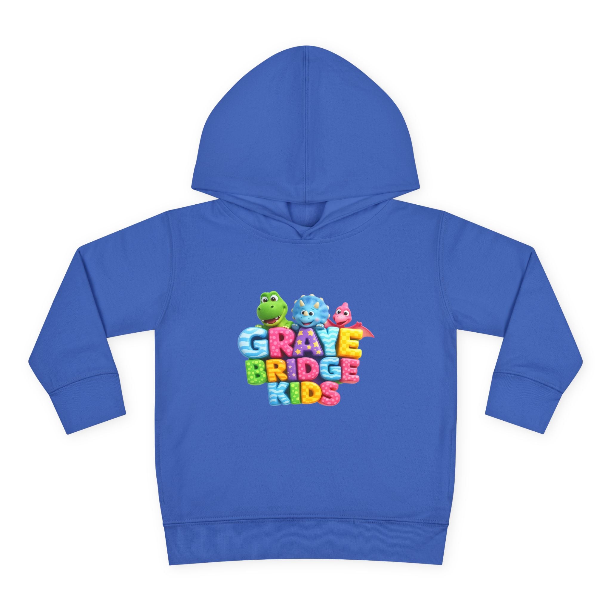 Toddler Hoodie (Colorful Dinosaur Logo) Graye Bridge Kids