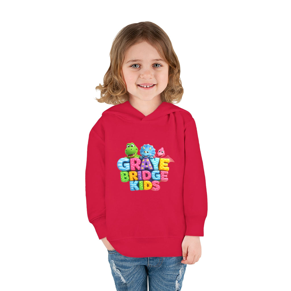 Toddler Hoodie (Colorful Dinosaur Logo) Graye Bridge Kids