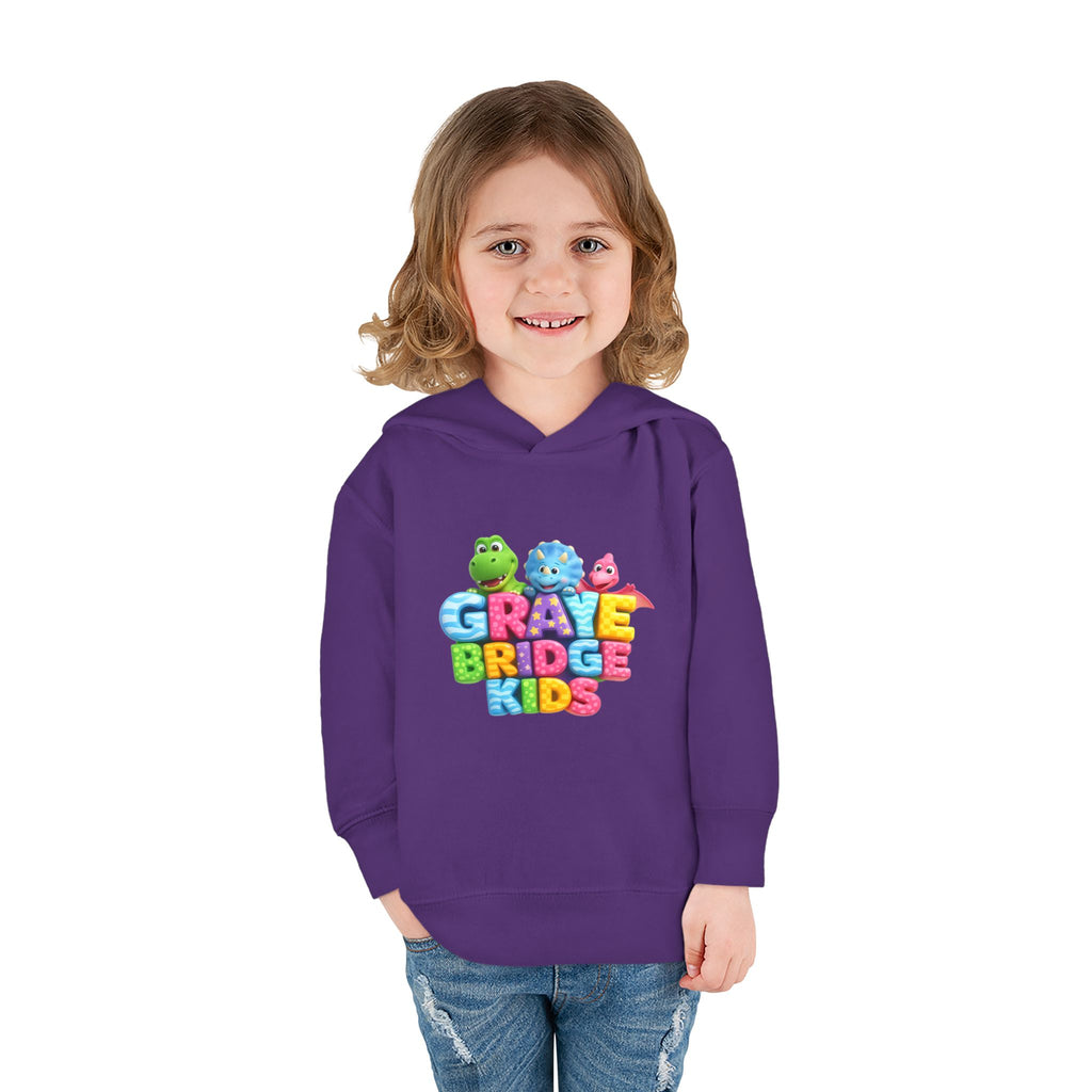 Toddler Hoodie (Colorful Dinosaur Logo) Graye Bridge Kids